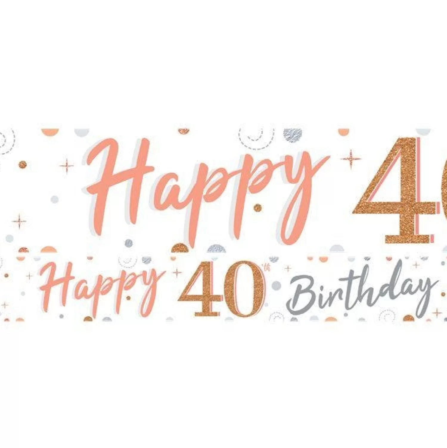 Flash Sale Party Delights 40Th Sparkling Fizz Paper Banners - 1M (3Pk)