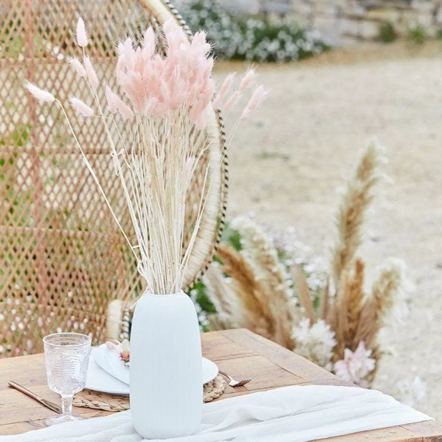 Cheap Party Delights A Touch Of Pampas Blush Pink Dried Bunny Tail Grass (20Pk)