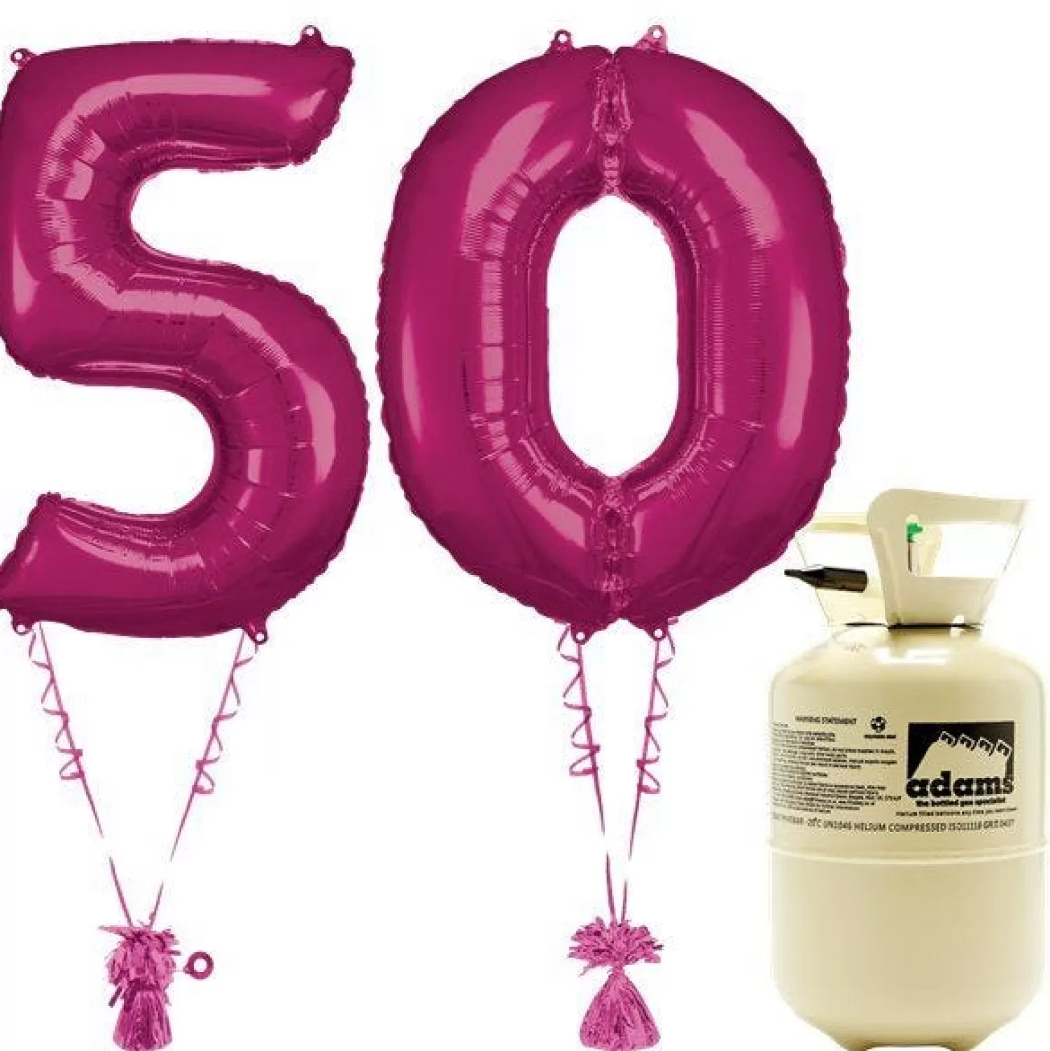 Cheap Party Delights Age 50 Pink Foil Kit With Helium, Ribbon And Weights