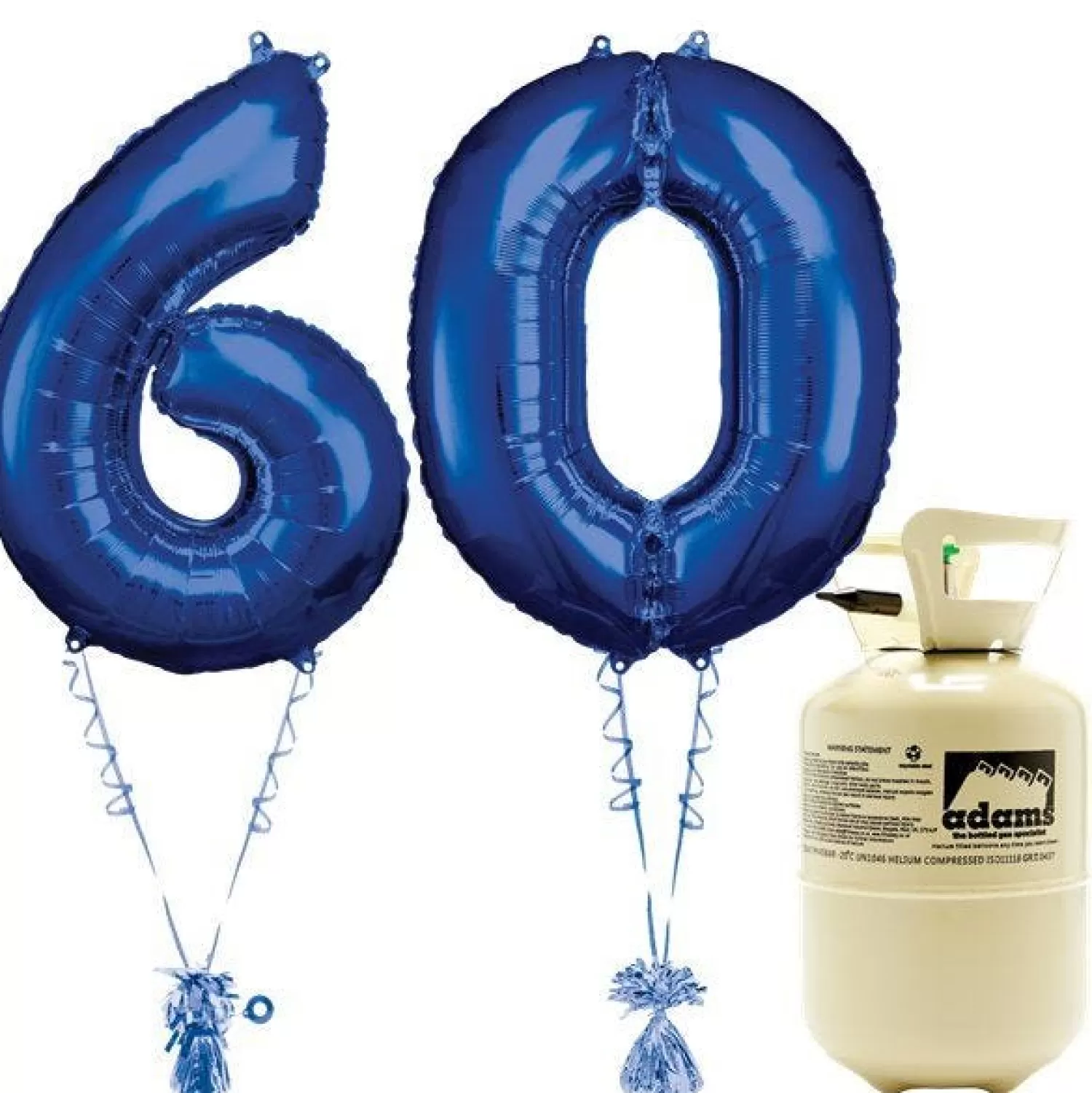 Cheap Party Delights Age 60 Blue Foil Kit With Helium, Ribbon And Weights