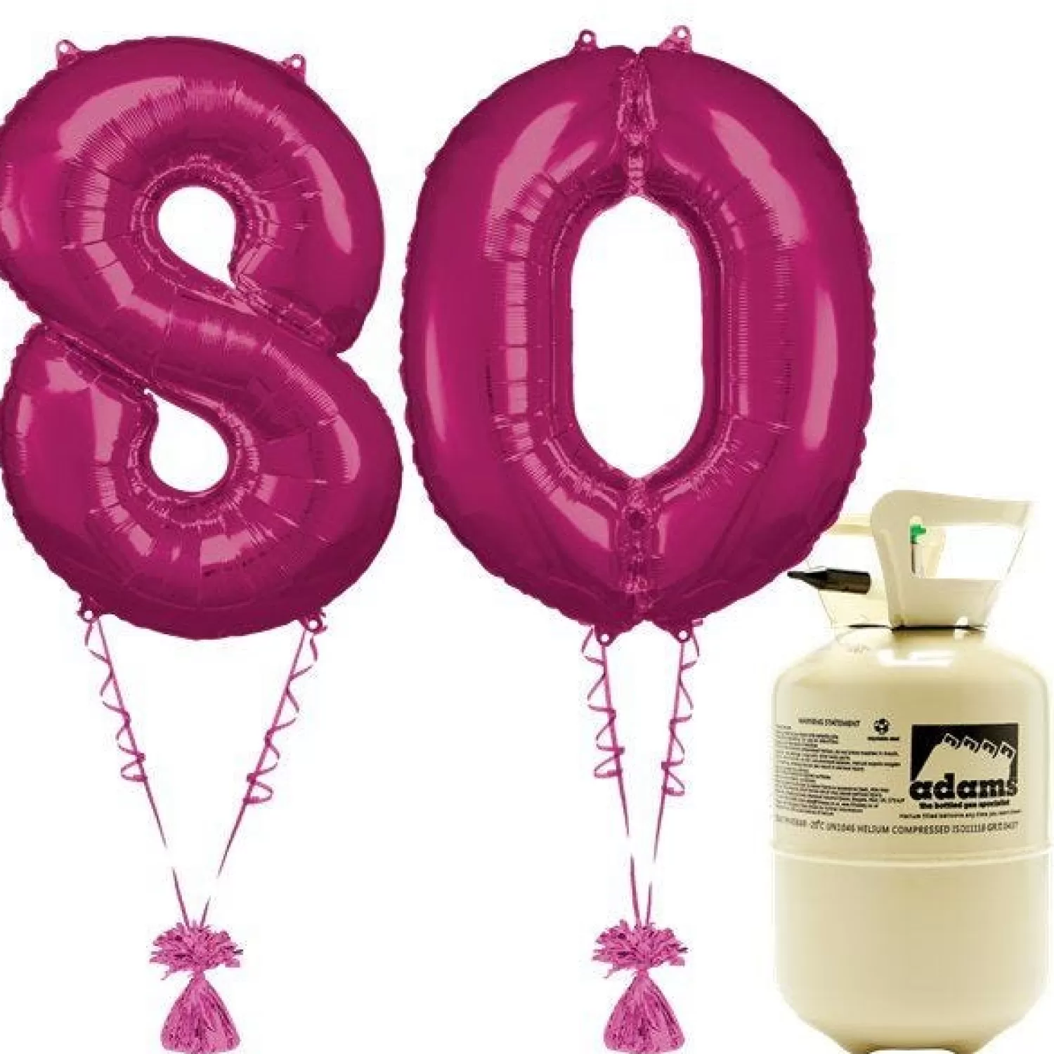 Cheap Party Delights Age 80 Pink Foil Kit With Helium, Ribbon And Weights