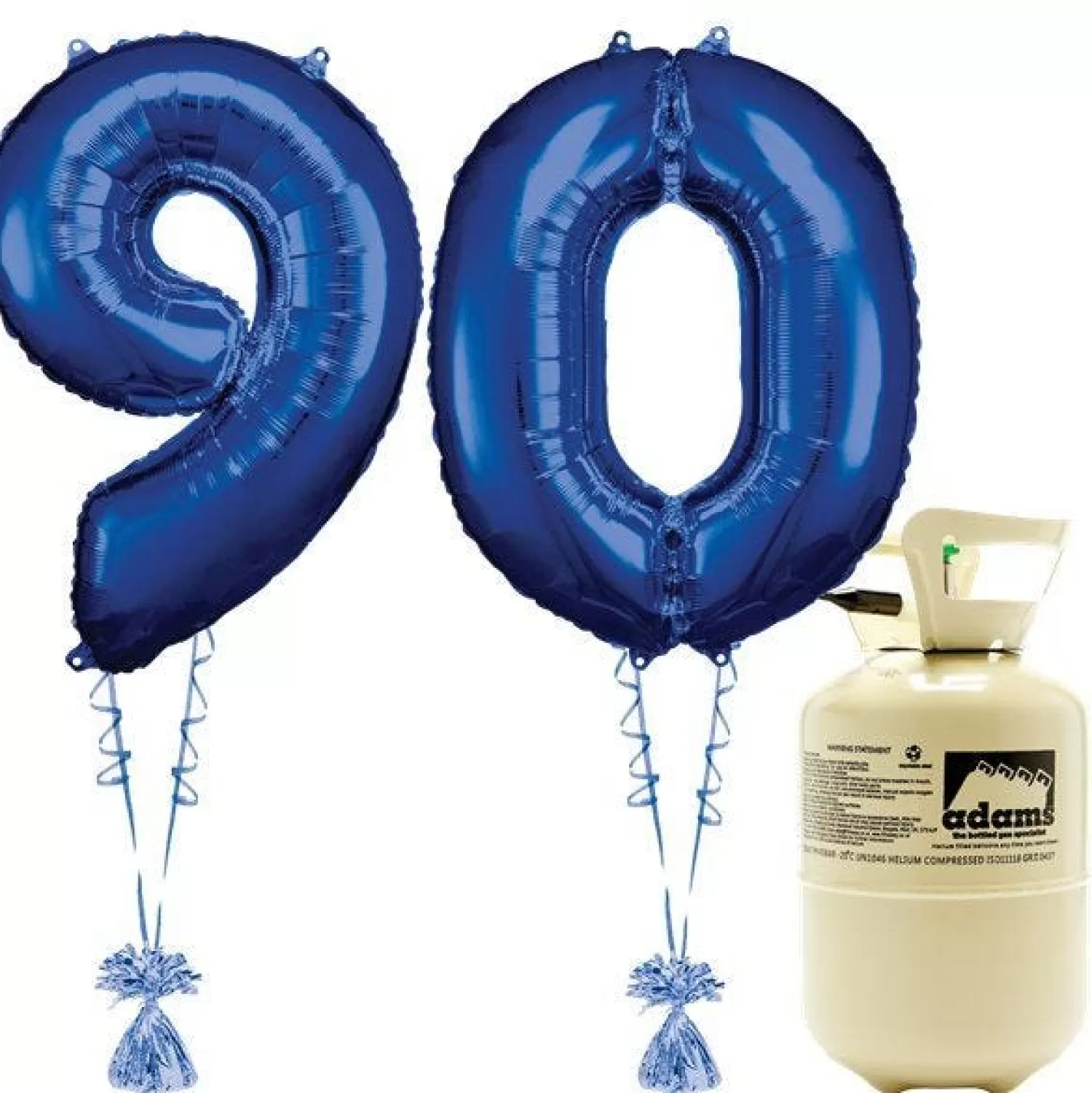 Outlet Party Delights Age 90 Blue Foil Kit With Helium, Ribbon And Weights