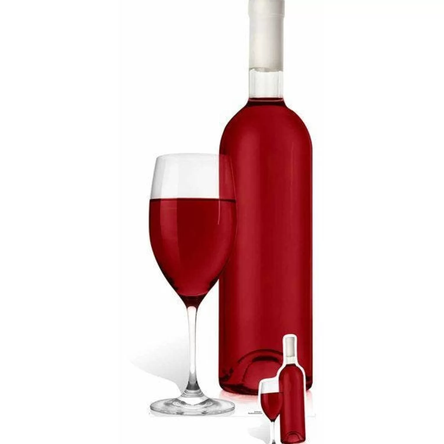 Best Sale Party Delights Bottle & Glass Of Red Wine Cardboard Cutout - 184Cm X 73Cm