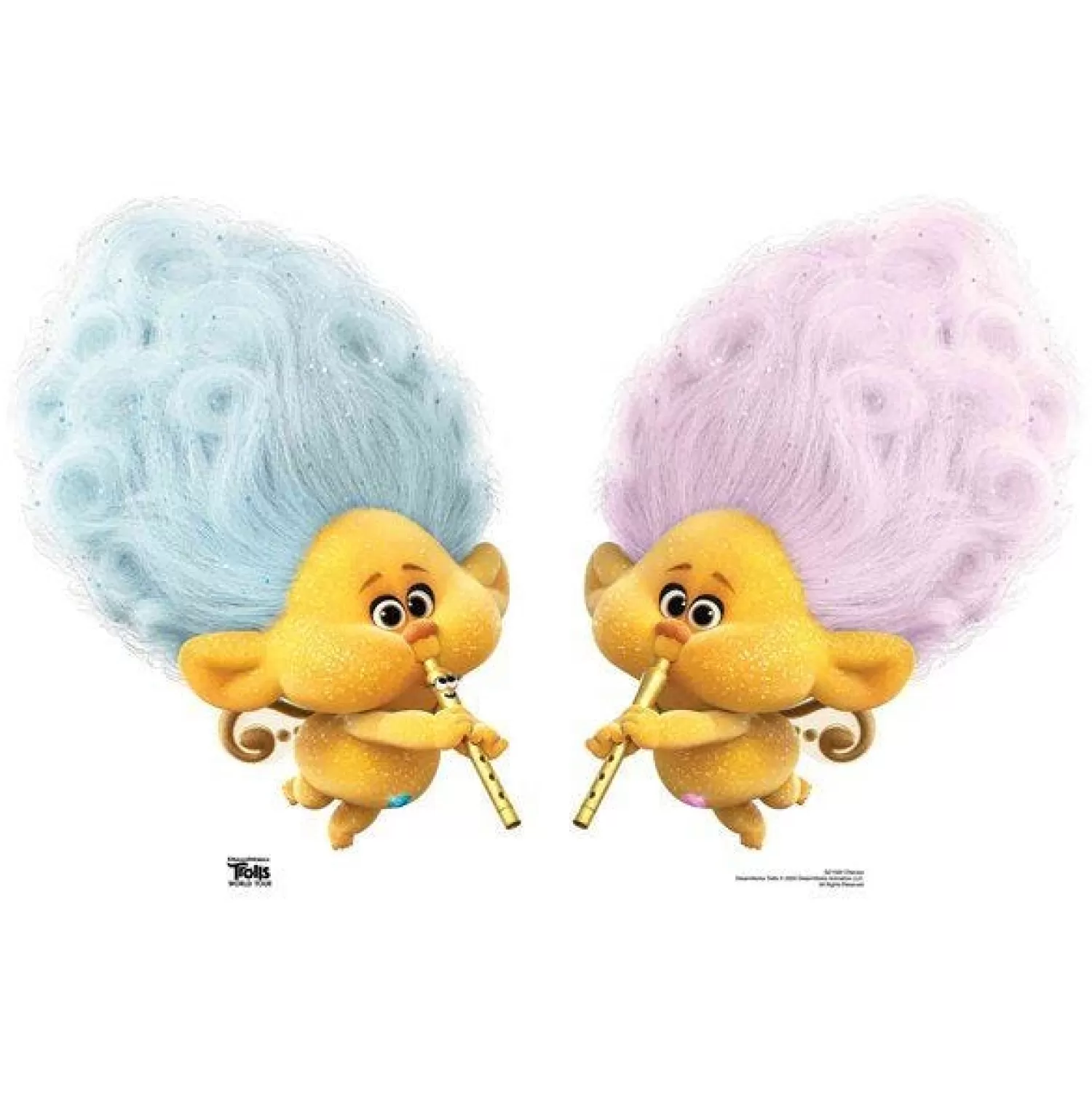 Outlet Party Delights Cherub Blue And Pink Trolls World Tour Cardboard Cutout - 93Cm X 61Cm