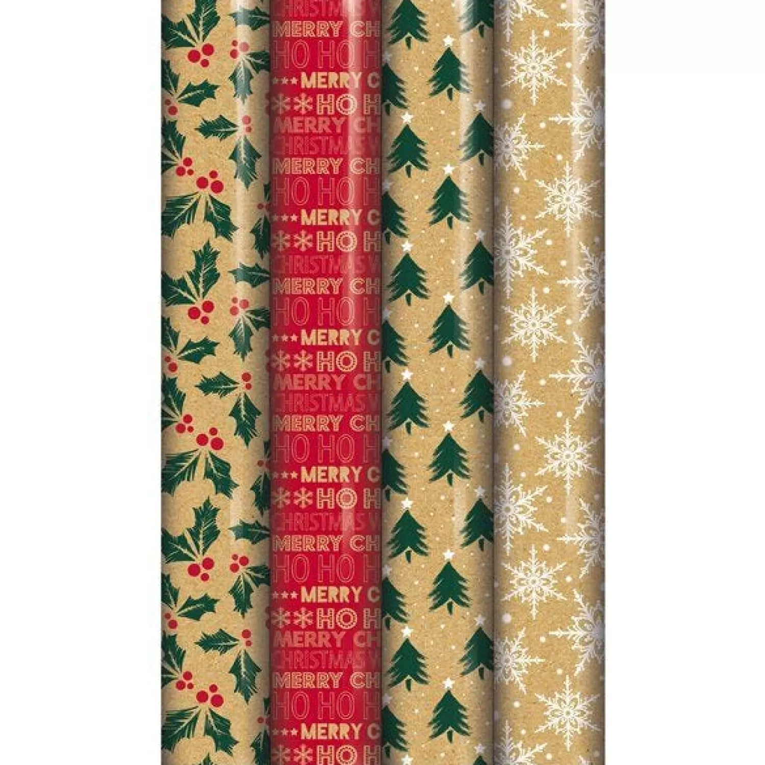Eco Printed Kraft Wrapping Paper Roll 3M - Assorted Designs<Party Delights Flash Sale