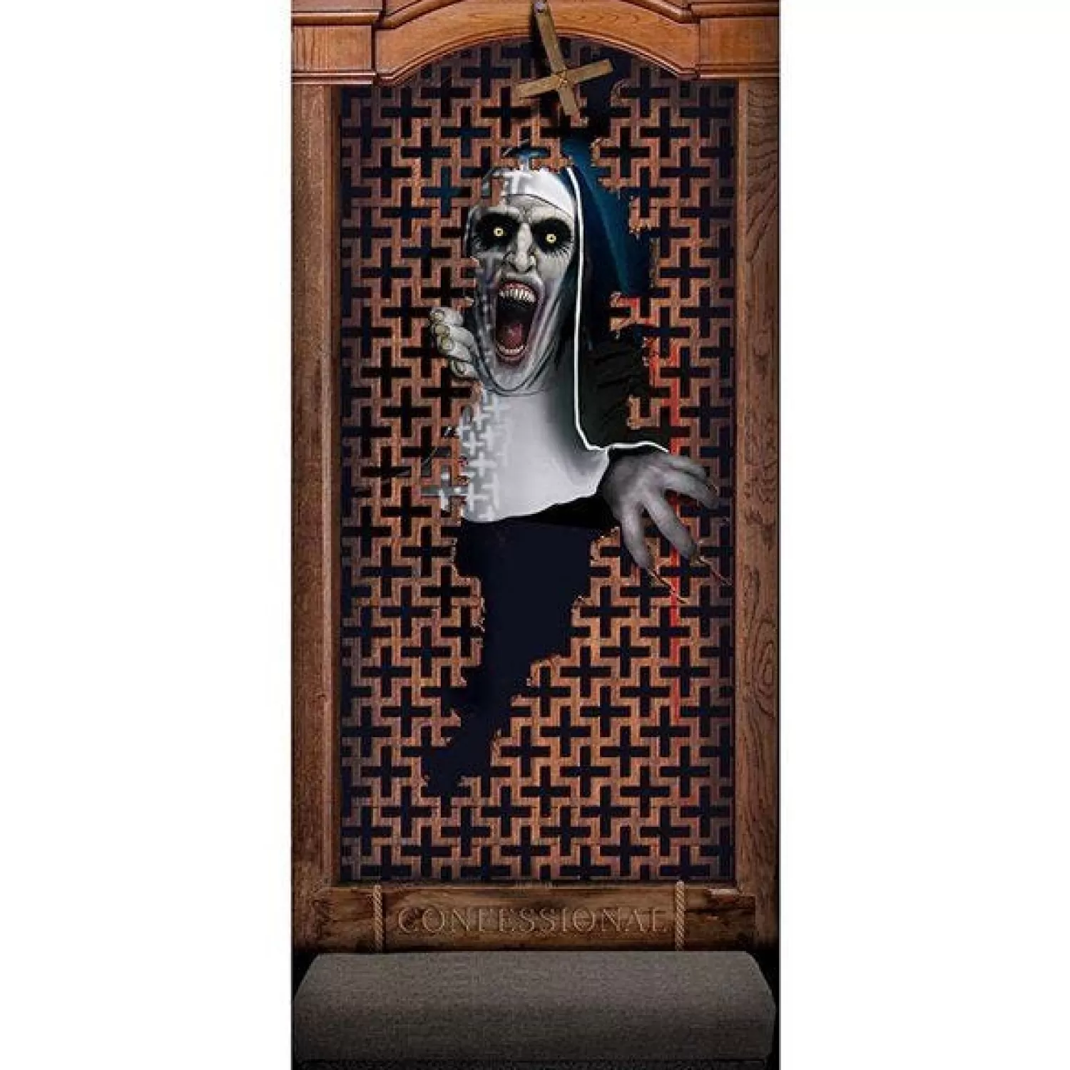 Evil Nun Door Decoration - 80Cm X 1.8M<Party Delights Sale