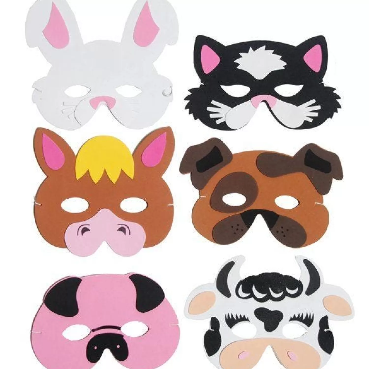 Flash Sale Party Delights Farm Animal Eva Mask - Assorted