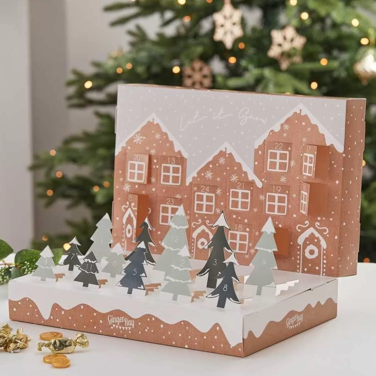 Fill Your Own Pop Up Festive Snow Scene Advent Calendar<Party Delights Best