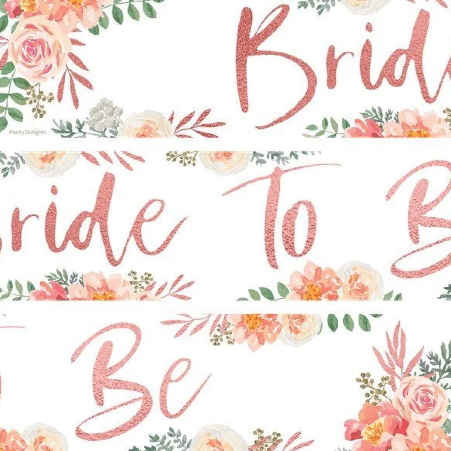 Cheap Party Delights Floral Hen Party 'Bride To Be' Paper Banners - 1M (3Pk)