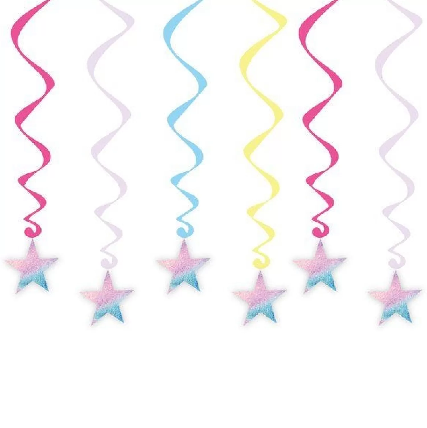 Fashion Party Delights Girls Rule Iridescent Hanging Swirl Decorations (6Pk)