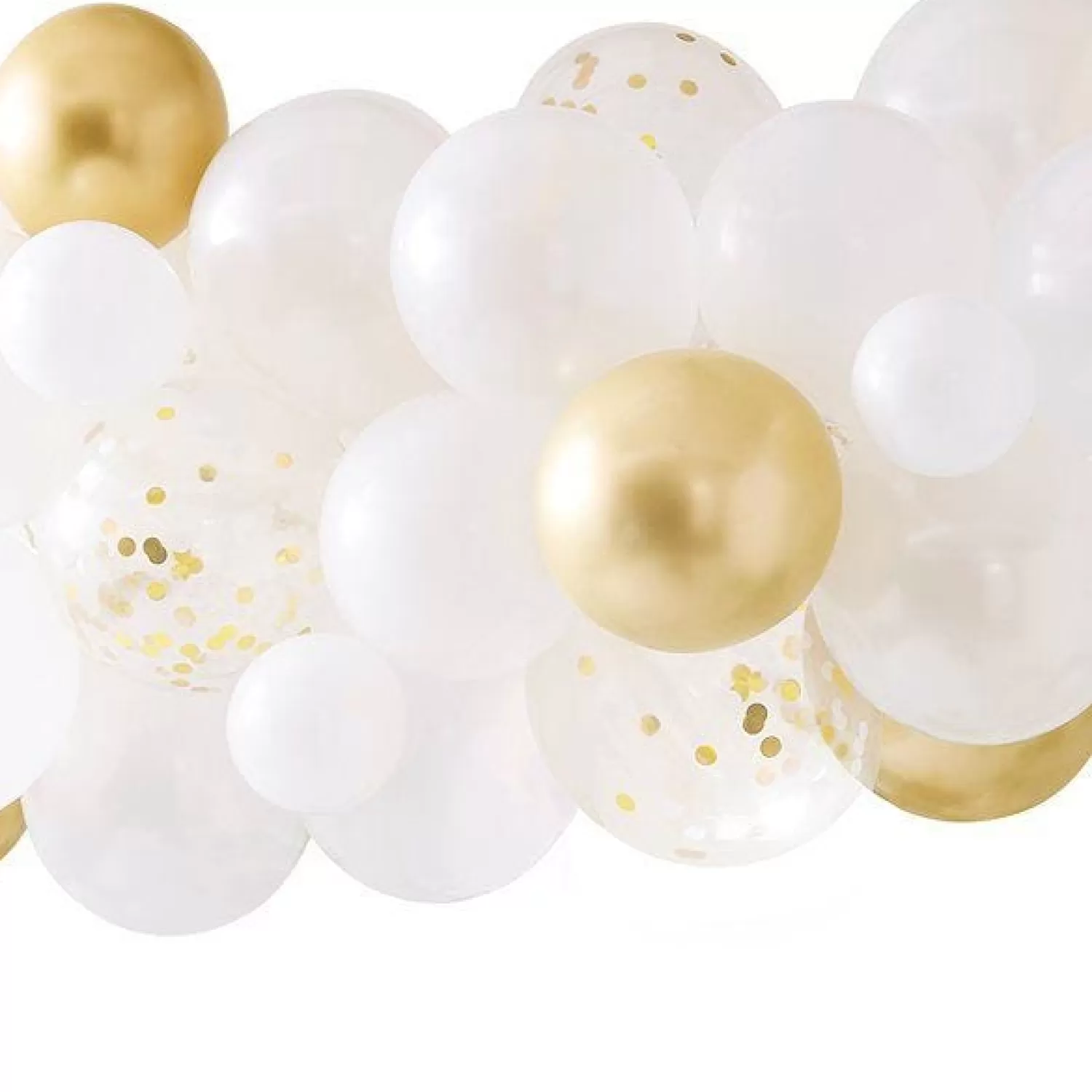 Outlet Party Delights Gold And White Botanical Hen Party Balloon Arch - 55 Balloons