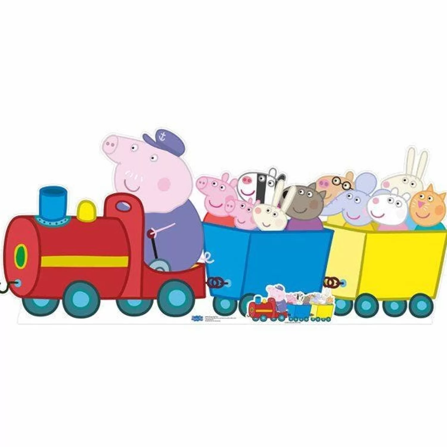 Cheap Party Delights Grandpa Pigs Train Peppa Pig Cardboard Cutout - 195Cm X 84Cm