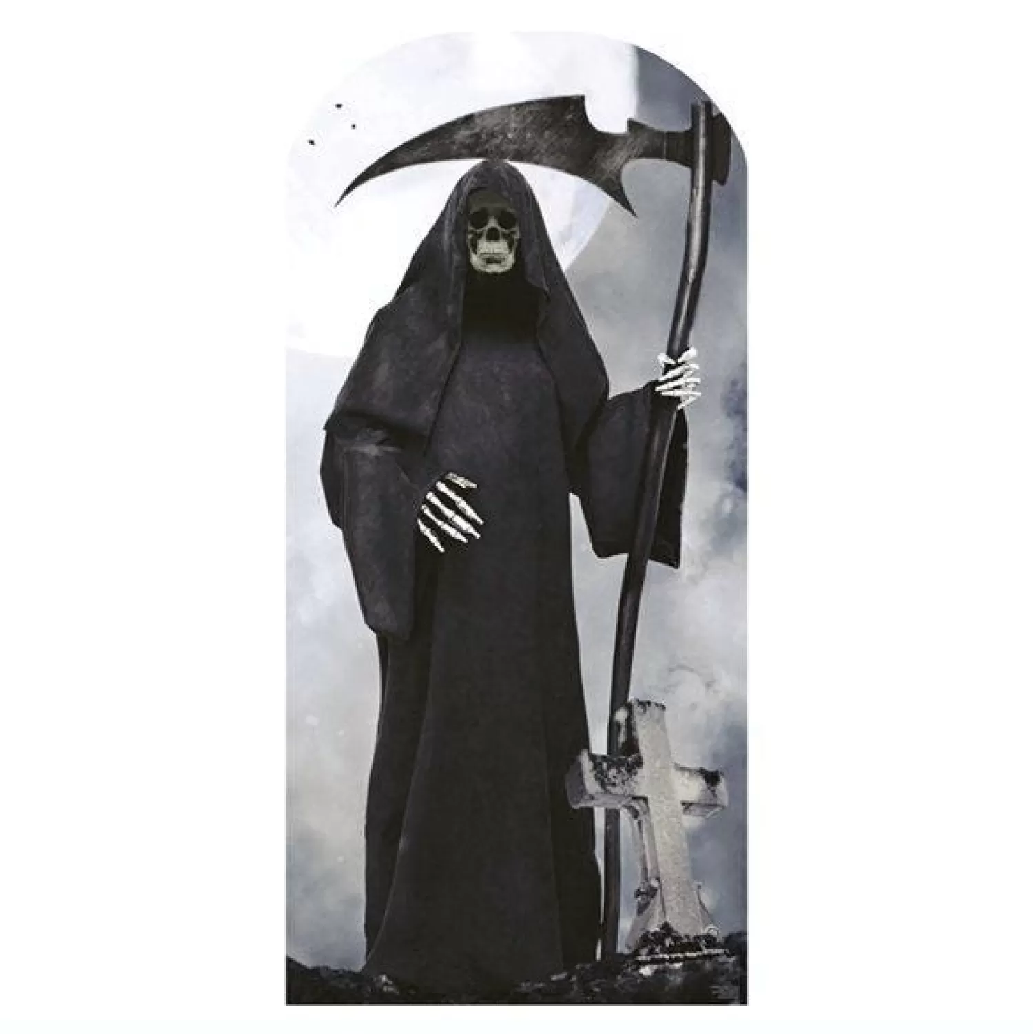 Grim Reaper Stand In Cardboard Photo Prop - 190Cm X 90Cm<Party Delights Cheap
