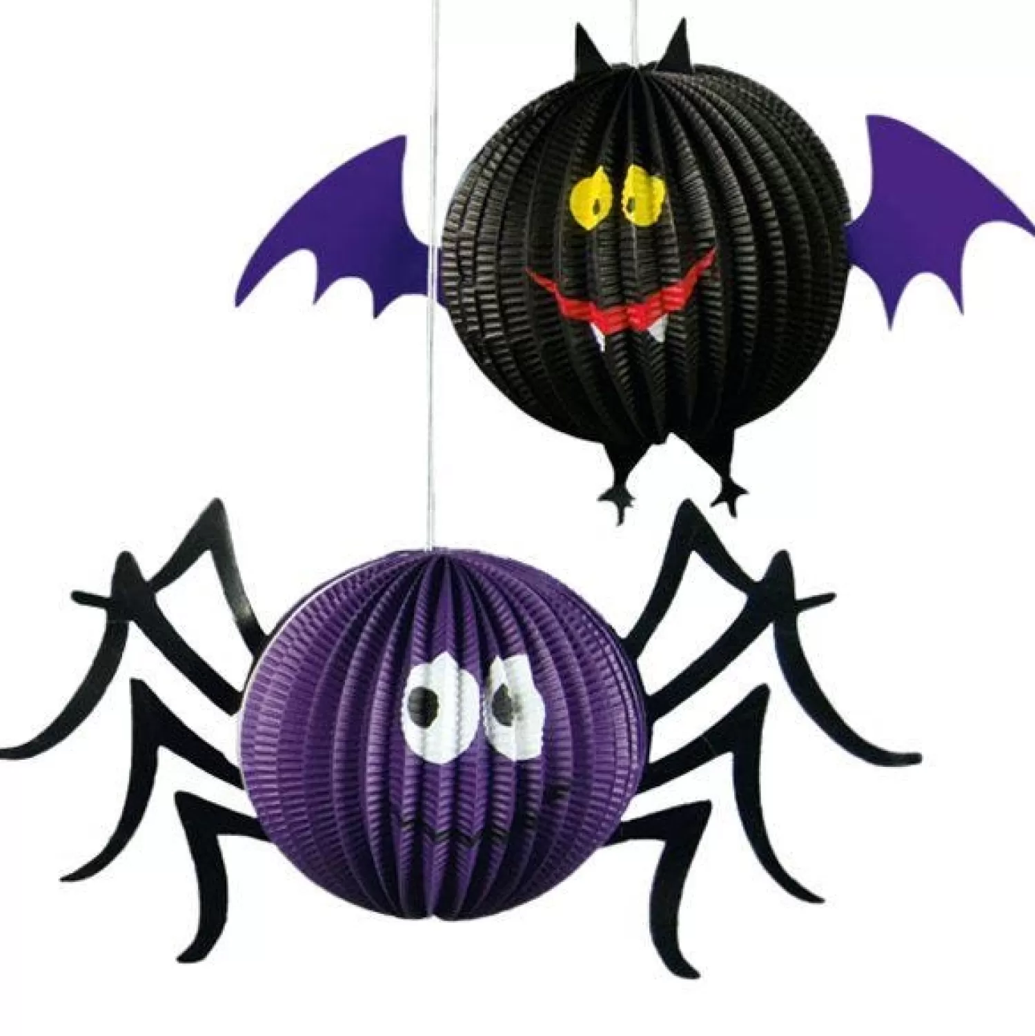 Hanging Spider Or Bat Honeycomb Decoration - 18Cm<Party Delights Discount