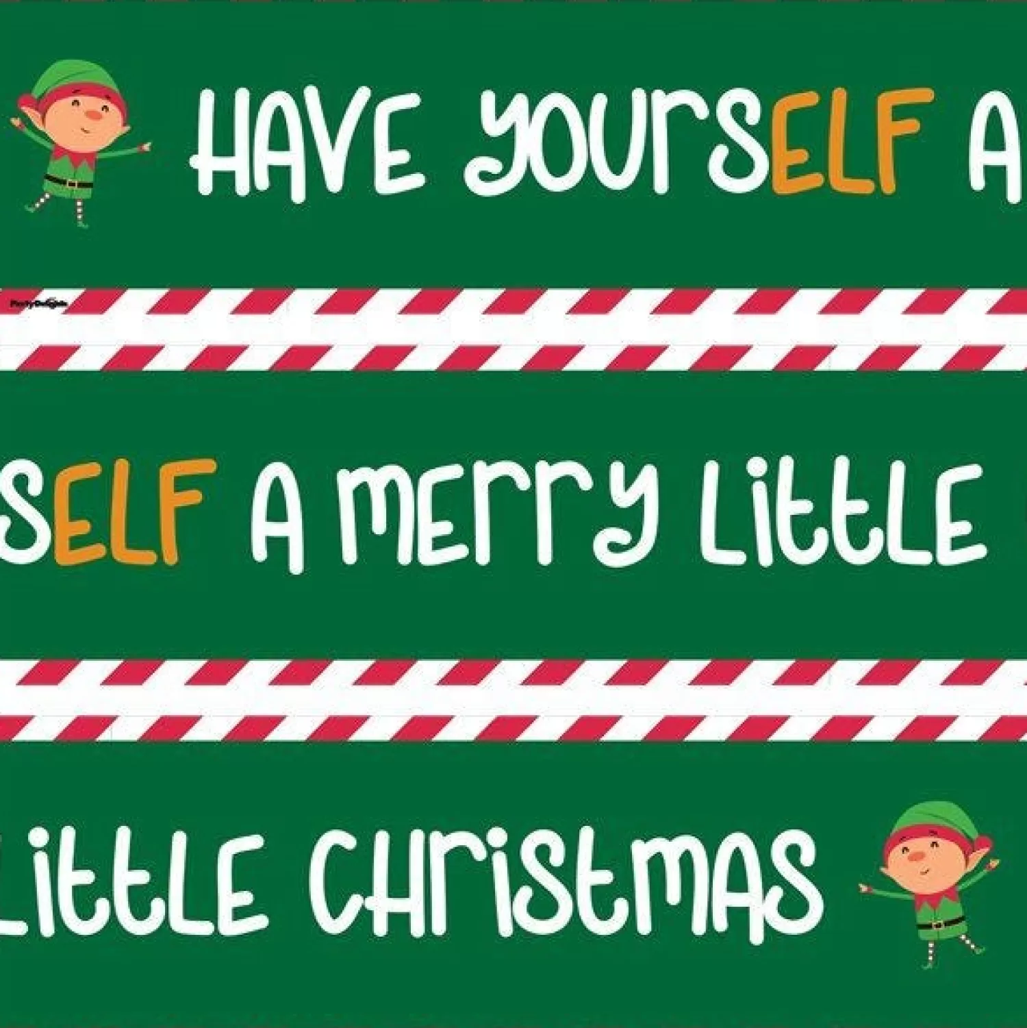 Sale Party Delights Have Yourself A Merry Little Christmas Paper Banners - 1M (3Pk)