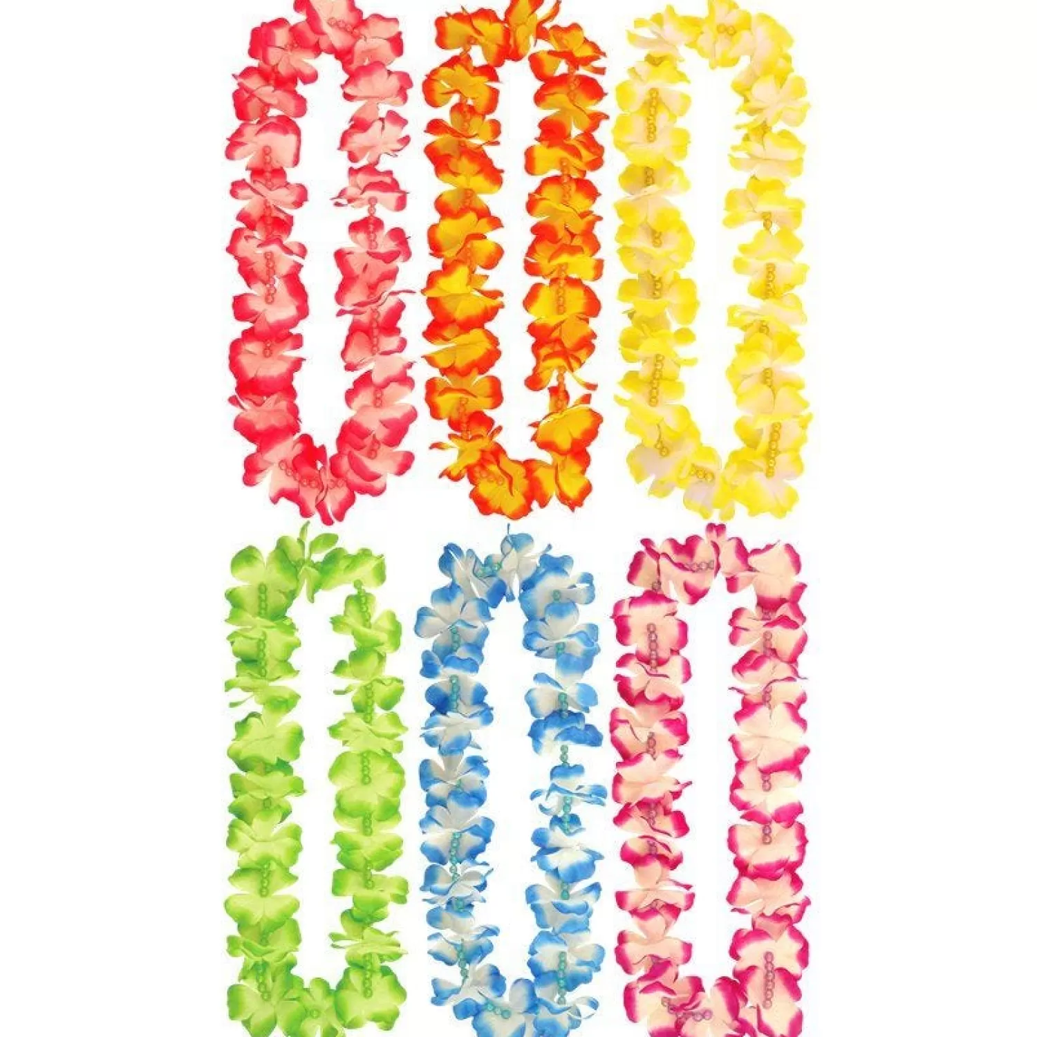 Store Party Delights Hawaiian Lei With Beads - 6 Pack Assorted Colours (6Pk)