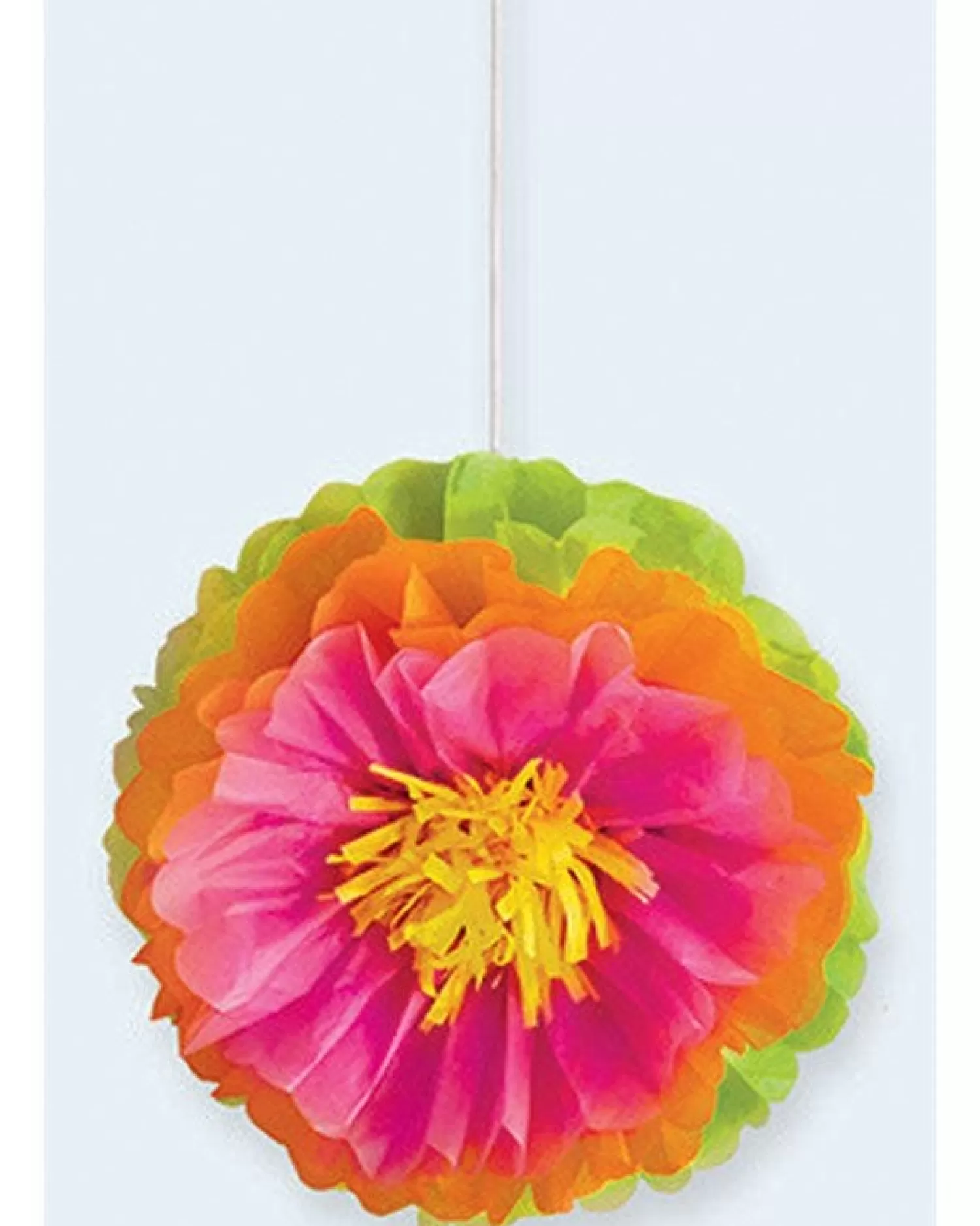 Cheap Party Delights Hibiscus Pom Pom Paper Decorations - 40Cm (3Pk)