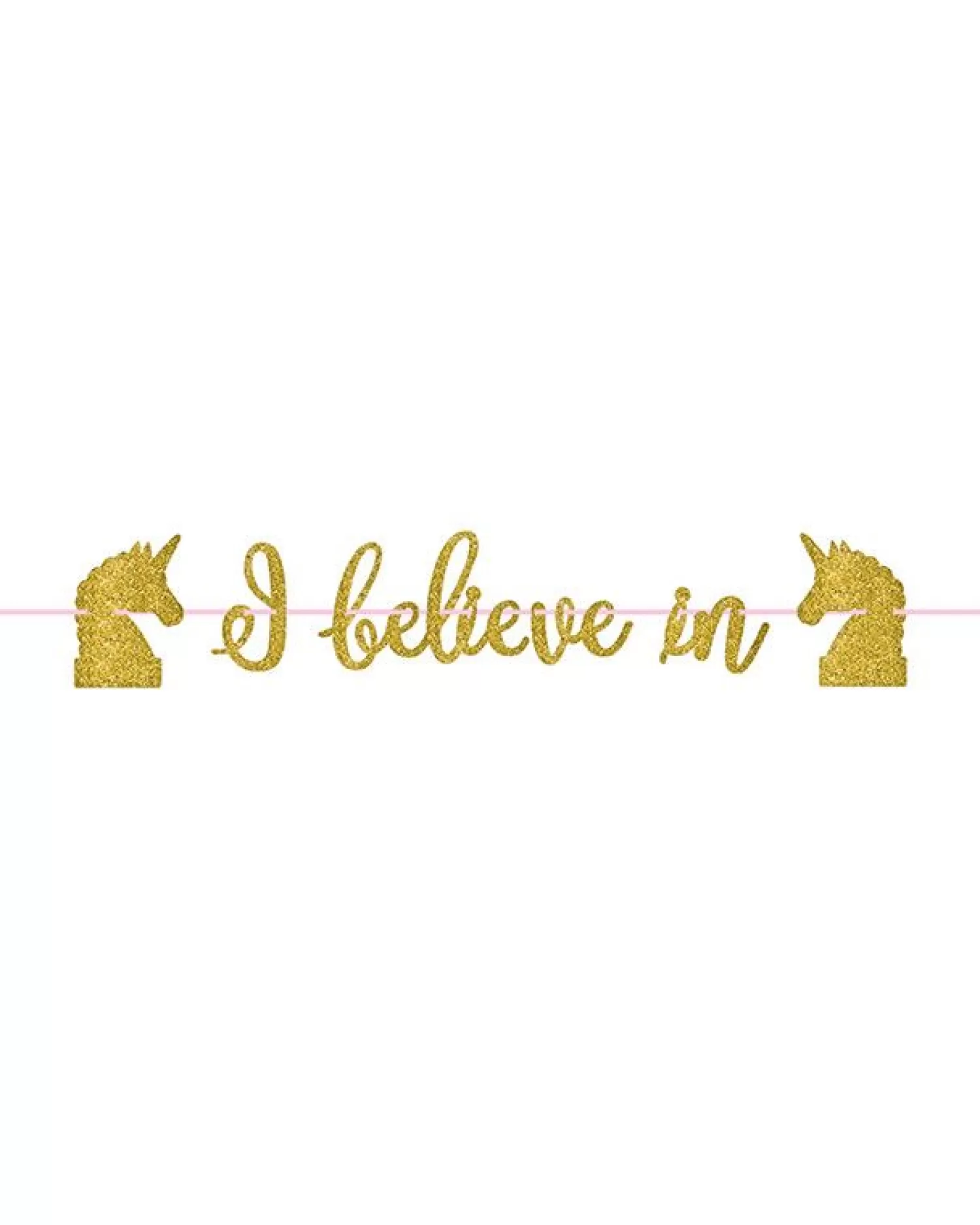 Best Party Delights I Believe In Unicorns' Glitter Paper Banner - 3.65M
