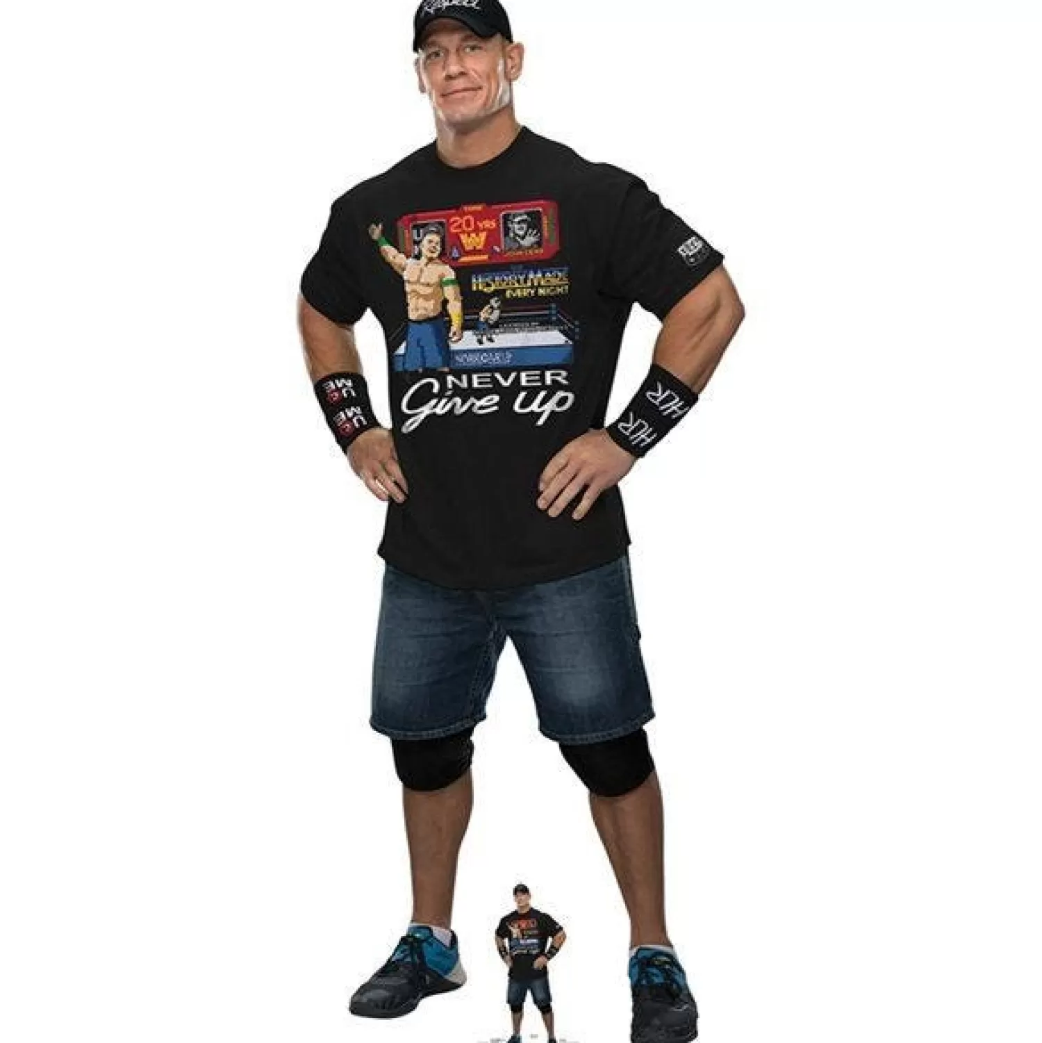 Cheap Party Delights John Cena Black Outfit Wwe Cardboard Cutout - 186Cm X 78Cm