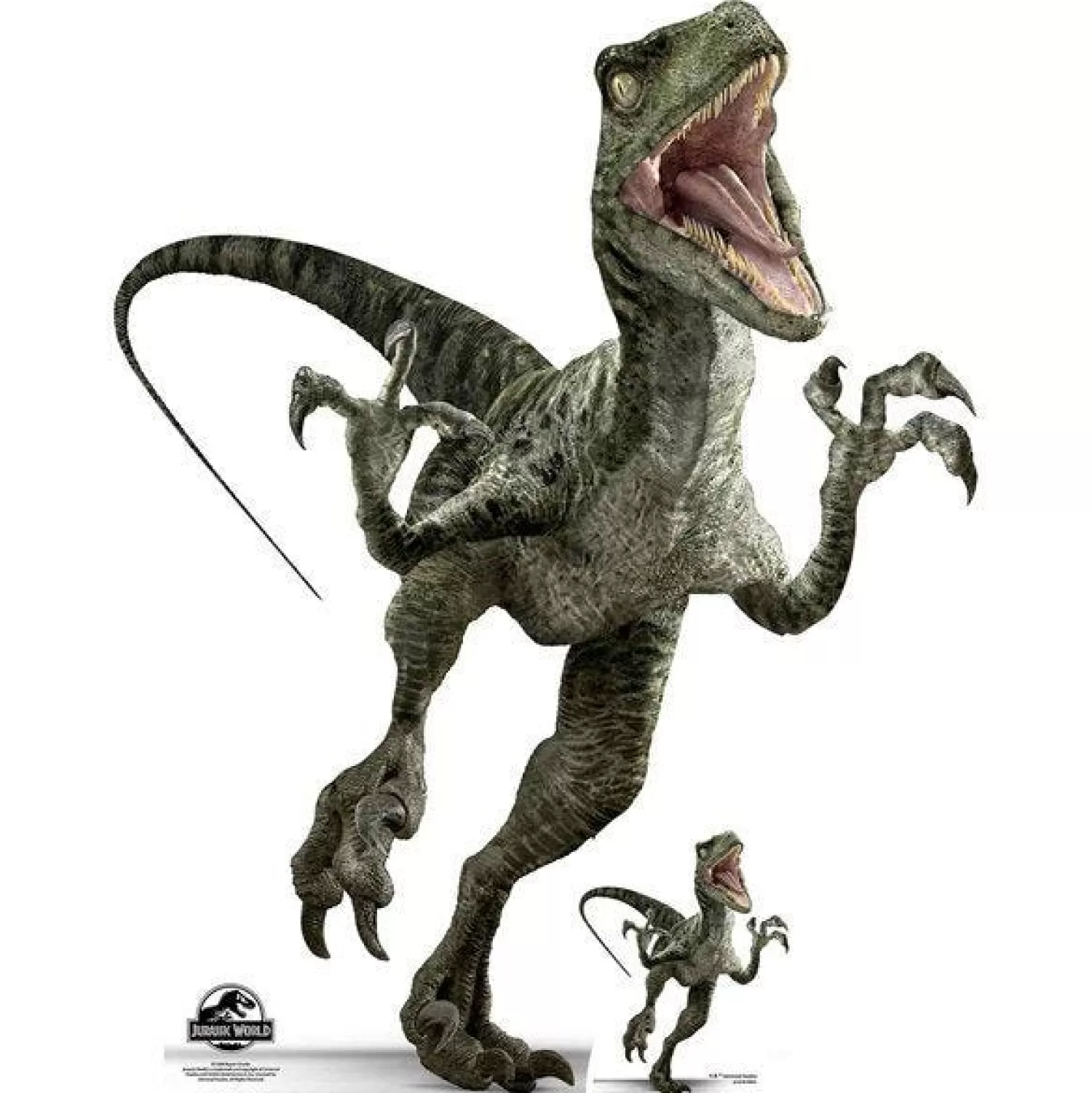 Online Party Delights Jurassic World Raptor Dinosaur (Charlie) Cardboard Cutout - 129Cm X 102Cm