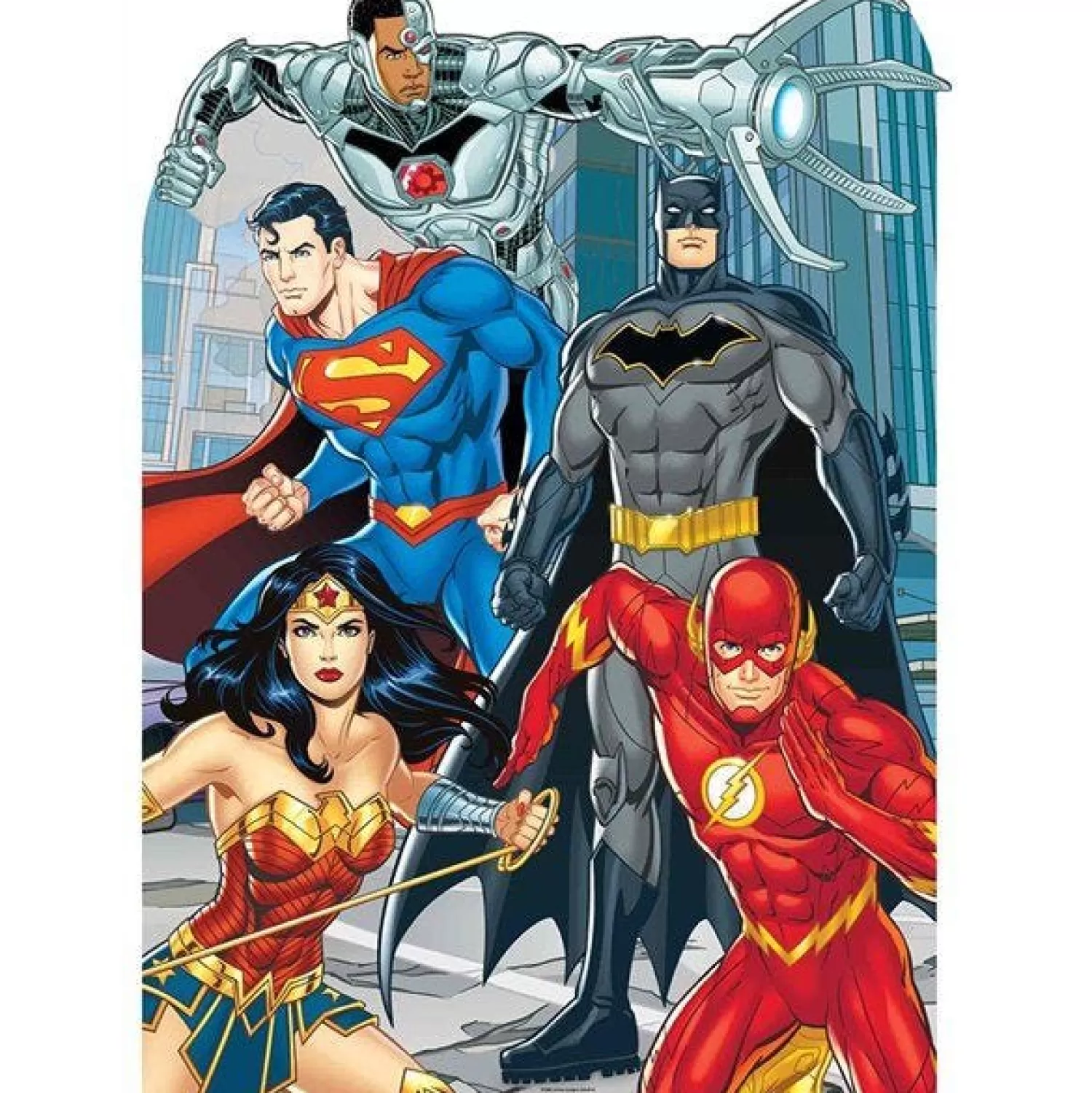 Cheap Party Delights Justice League Children's Stand In Photo Prop - 135Cm X 96Cm