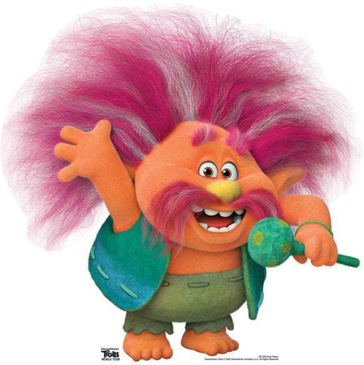Clearance Party Delights King Peppy Trolls World Tour Cardboard Cutout - 74Cm X 74Cm