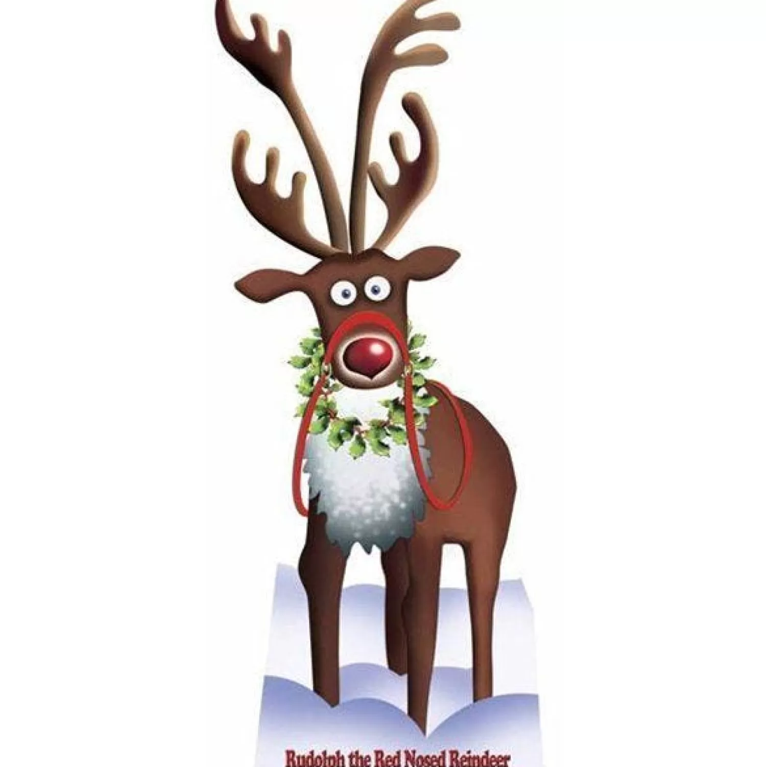 New Party Delights Life Size Rudolph Cardboard Cutout - 183Cm X 75Cm