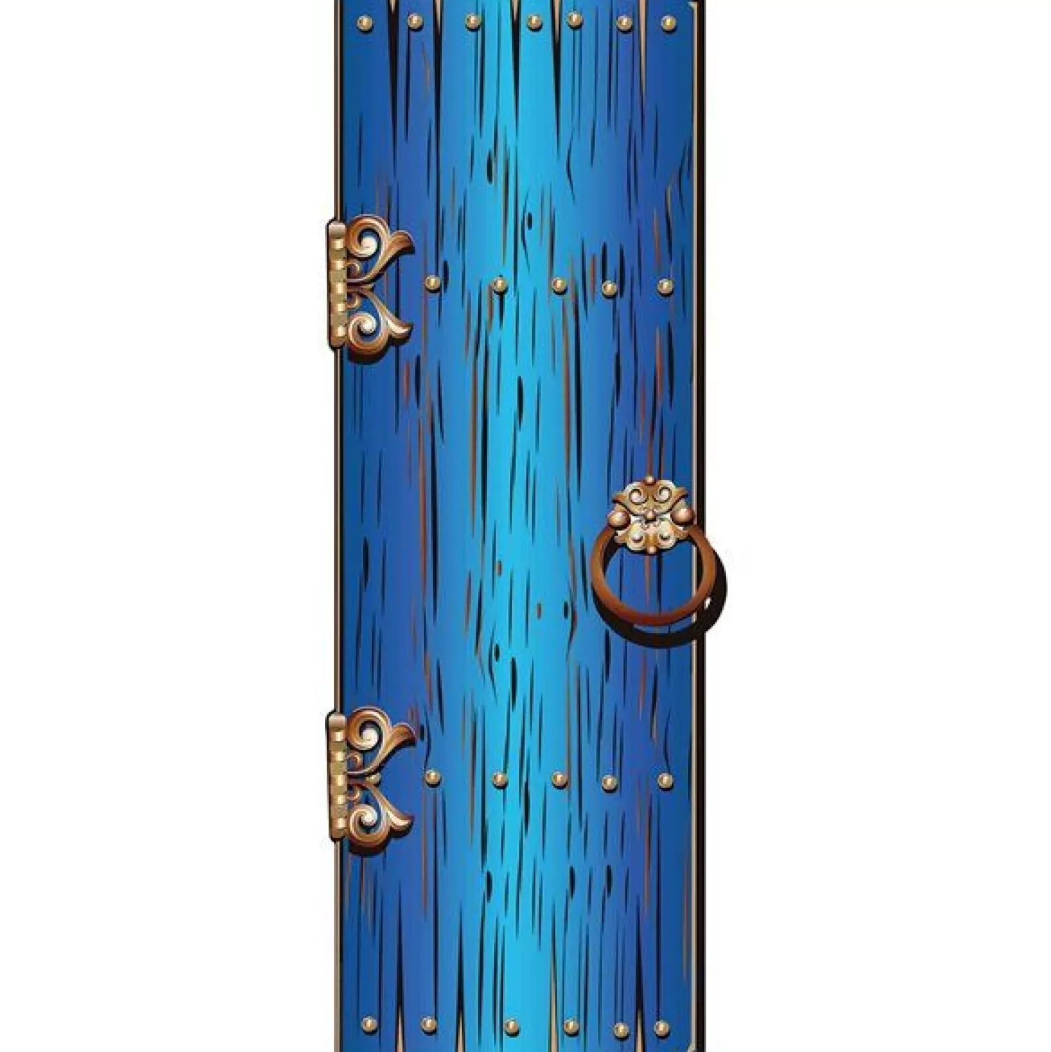 Fashion Party Delights Magical Single Door Blue Cardboard Cutout - 195Cm X 68Cm