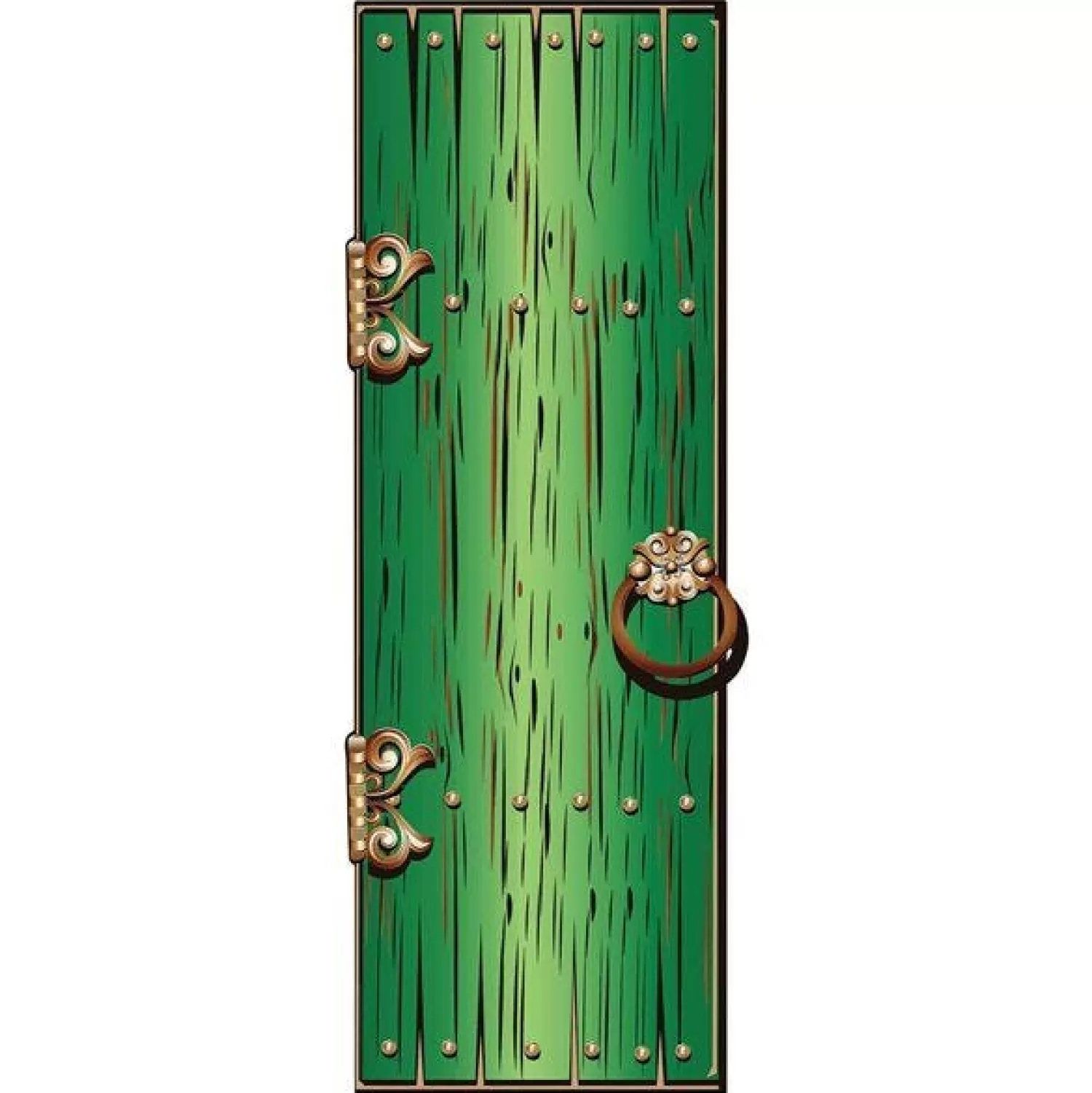 Fashion Party Delights Magical Single Door Green Cardboard Cutout - 195Cm X 68Cm