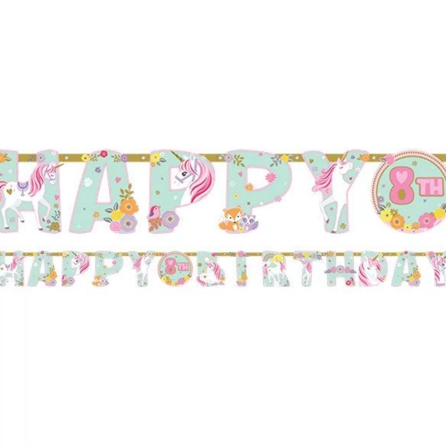 Sale Party Delights Magical Unicorn Add An Age Paper Letter Banner - 3.2M