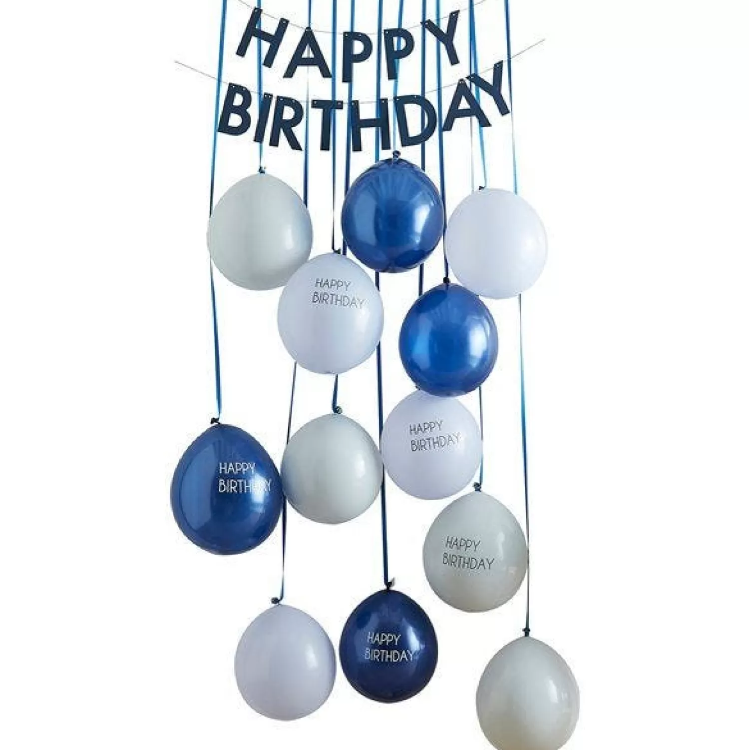Clearance Party Delights Mix It Up Blue Happy Birthday Balloon Door Kit