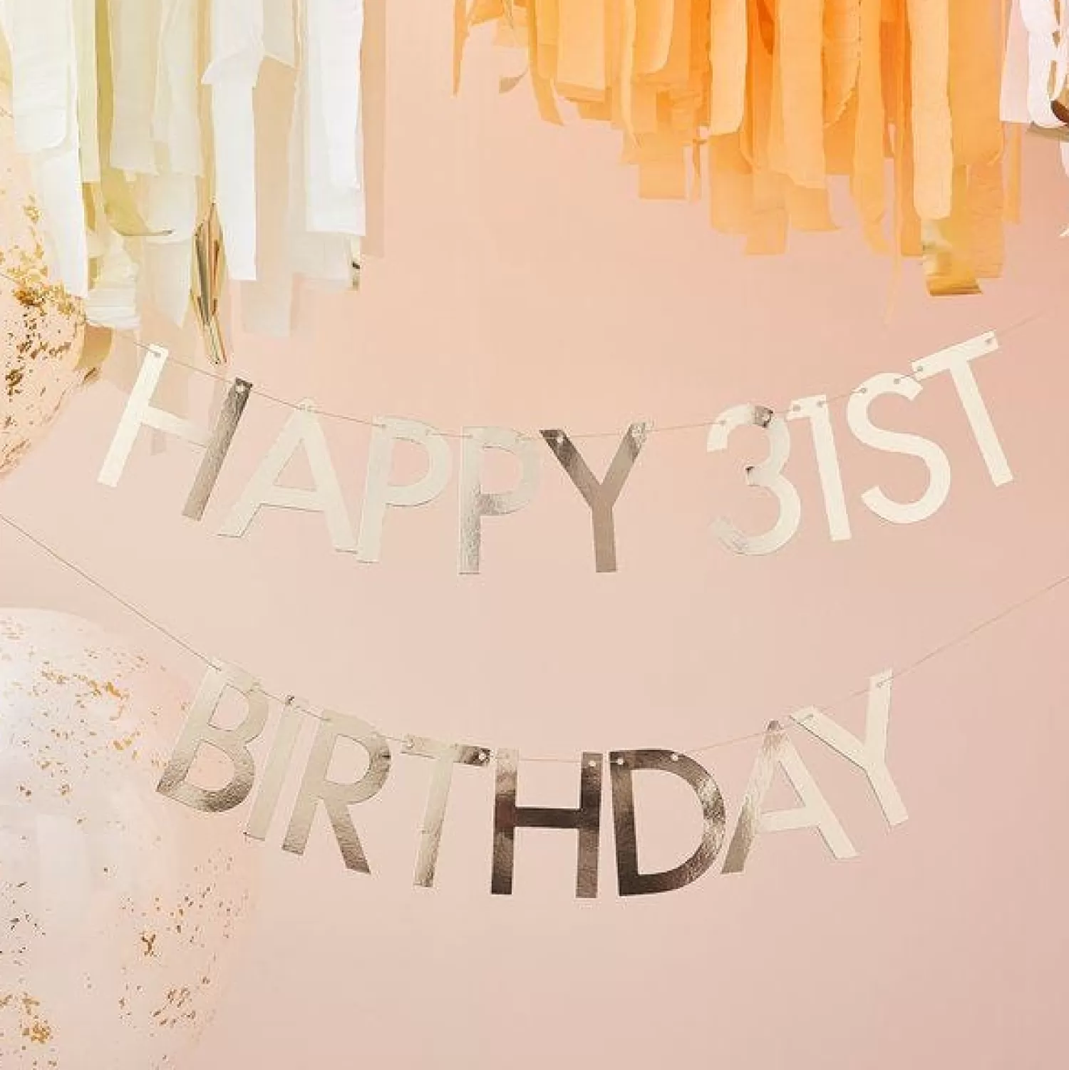 Cheap Party Delights Mix It Up Gold Customisable Age Birthday Paper Banner - 1.5M
