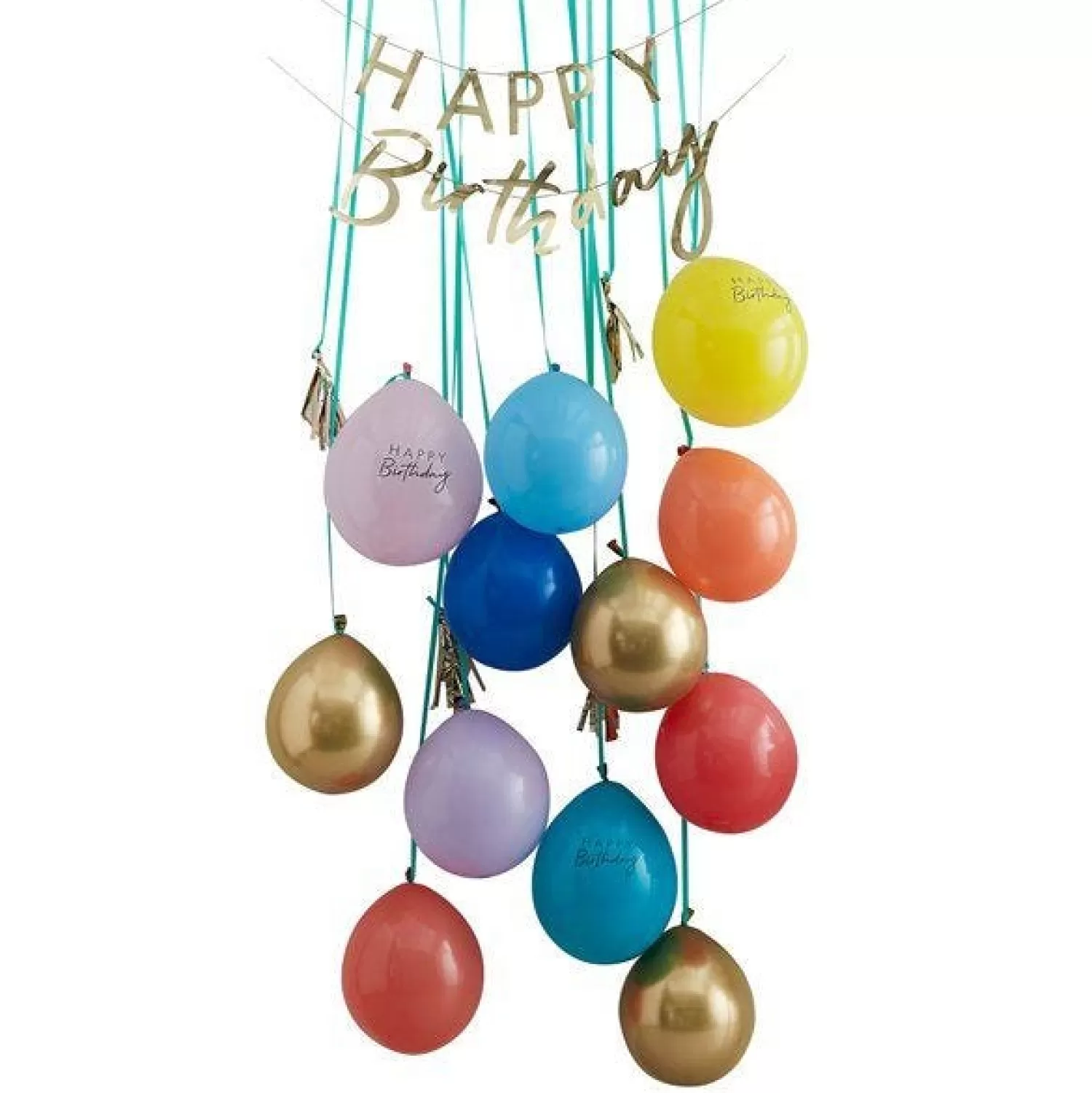 Store Party Delights Mix It Up Rainbow & Gold Birthday Door Decorating Kit