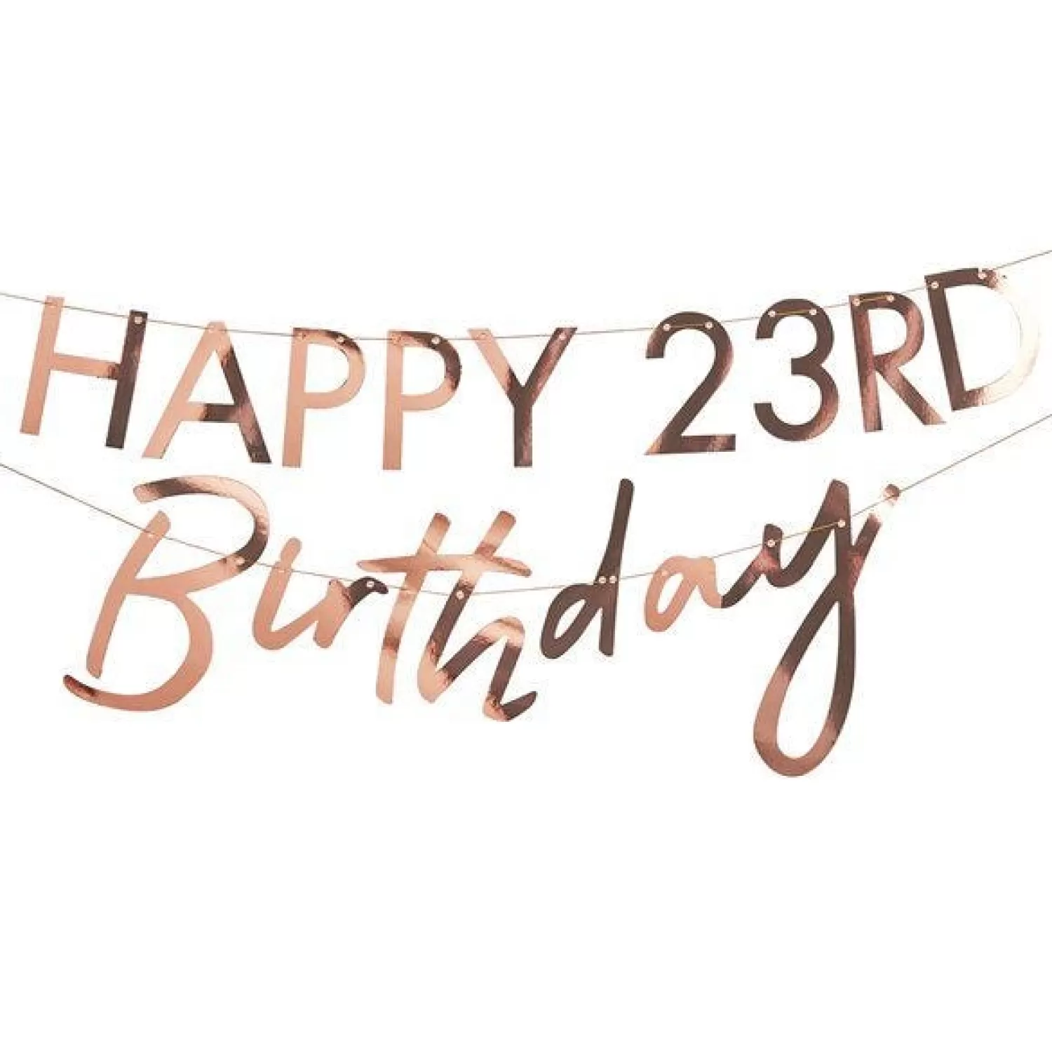 Cheap Party Delights Mix It Up Rose Gold Customisable Age Birthday Paper Banner - 1.5M