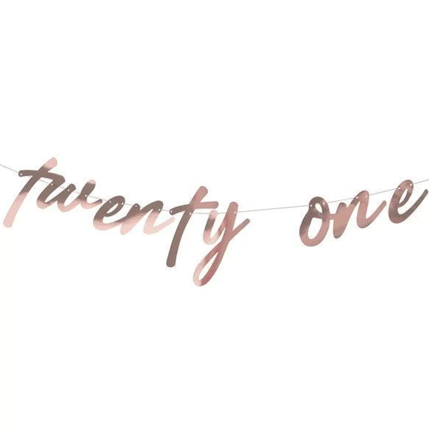 Store Party Delights Mix It Up 'Twenty One' Rose Gold Paper Banner - 1.7M