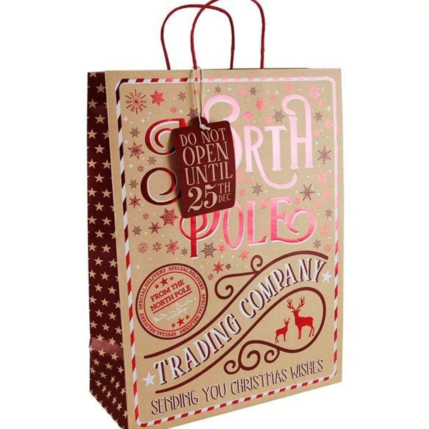 North Pole Extra Large Gift Bag - 45.5Cm X 33Cm<Party Delights Flash Sale