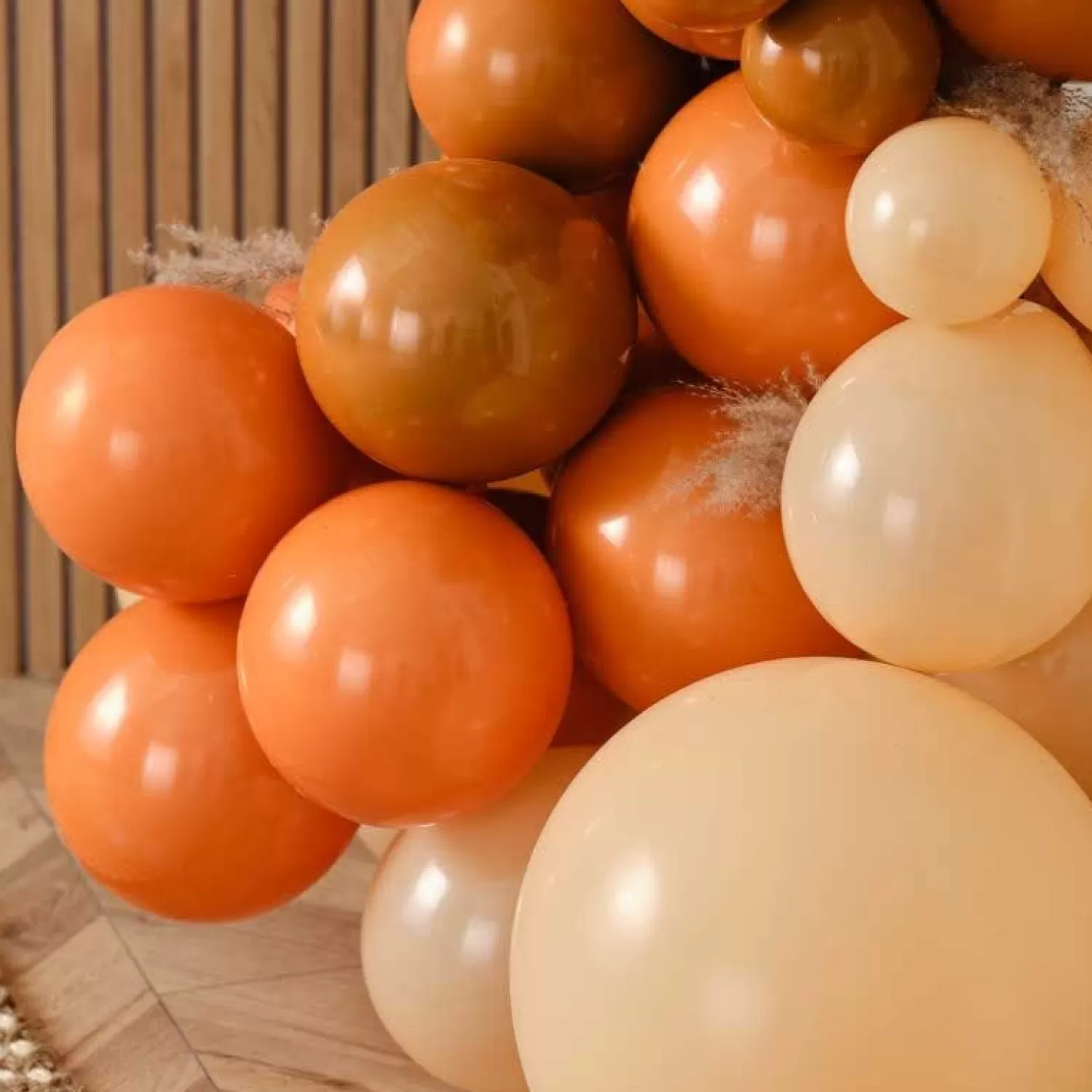 Fashion Party Delights Orange, Sand And Peach Halloween Balloon Arch - 80 Balloons