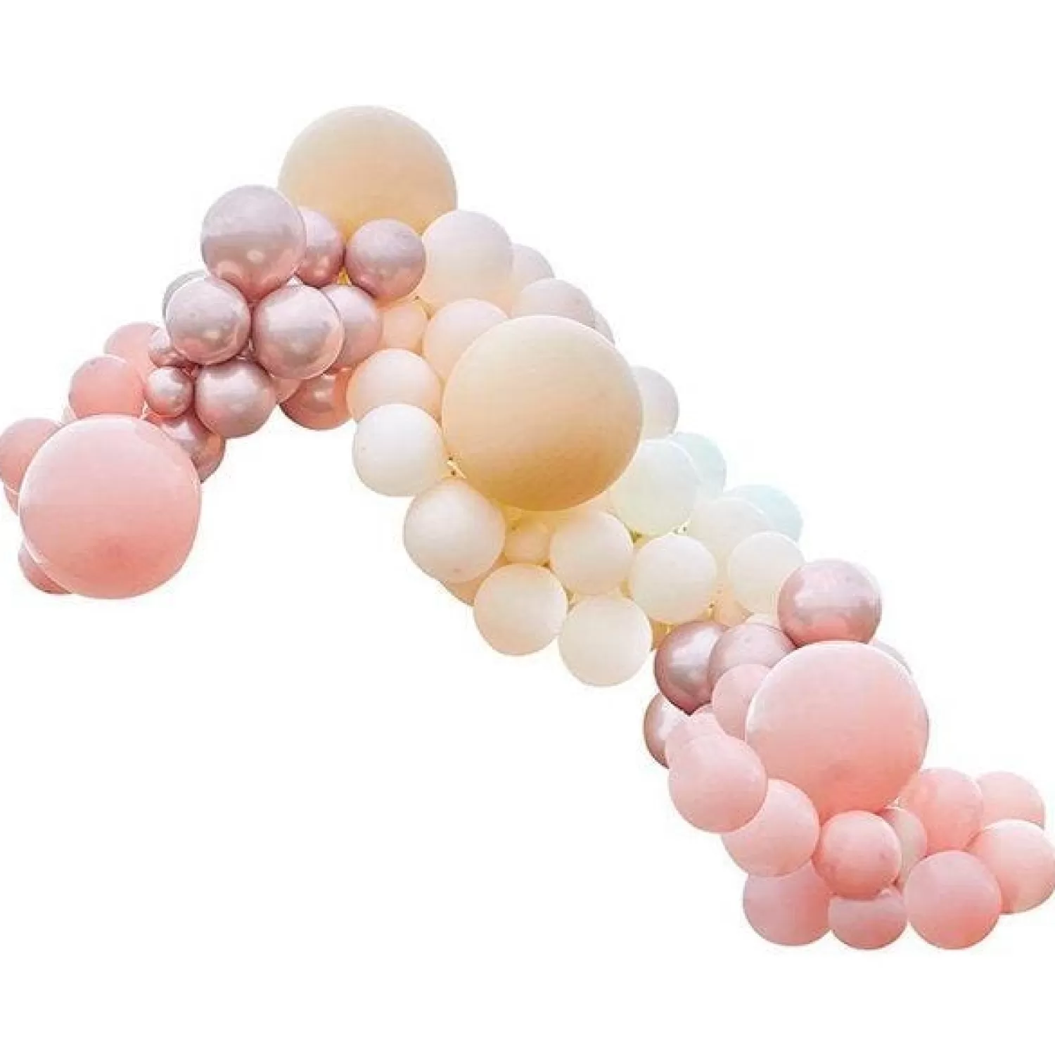 Best Sale Party Delights Peach, Nude & Rose Gold Large Balloon Arch Diy Kit - 200 Balloons