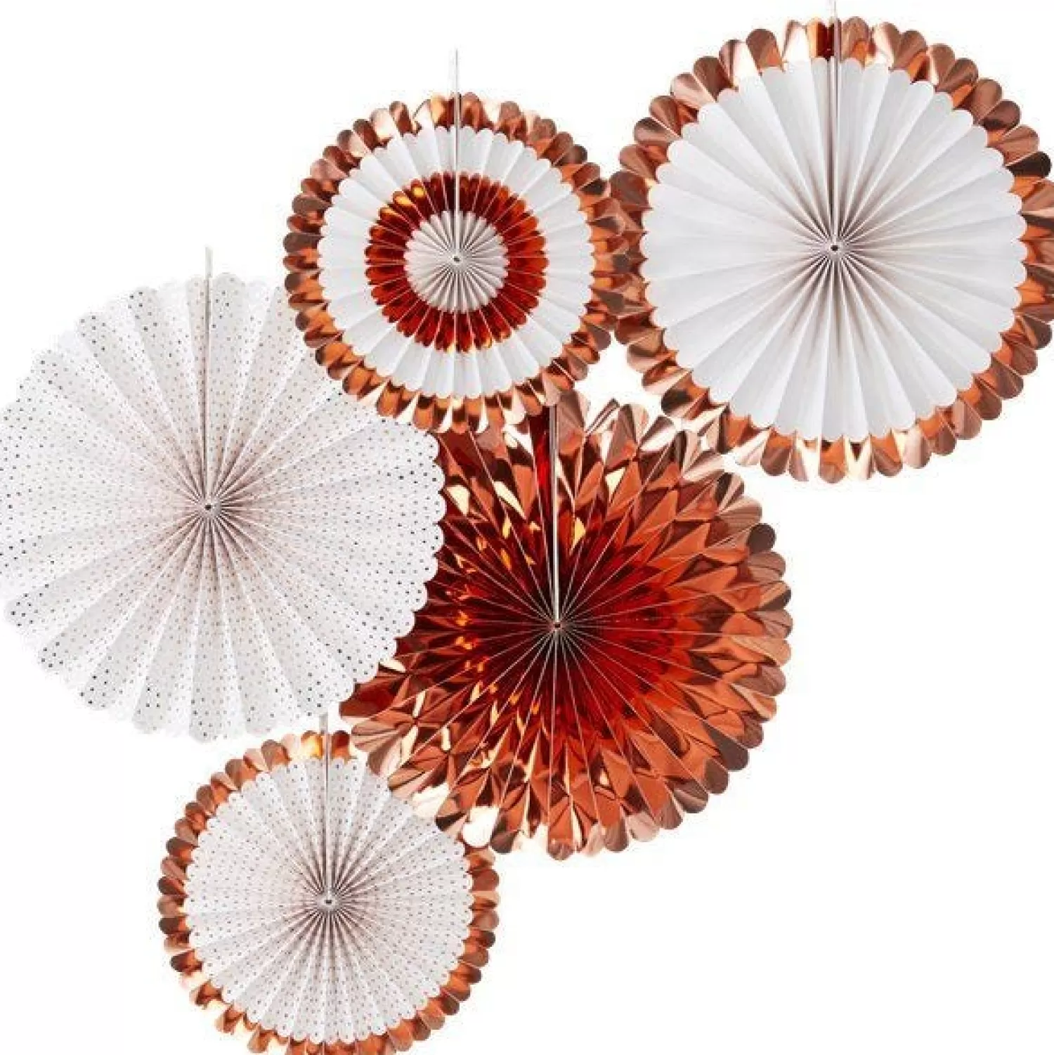 Best Sale Party Delights Pick & Mix Rose Gold Fan Decorations (5Pk)