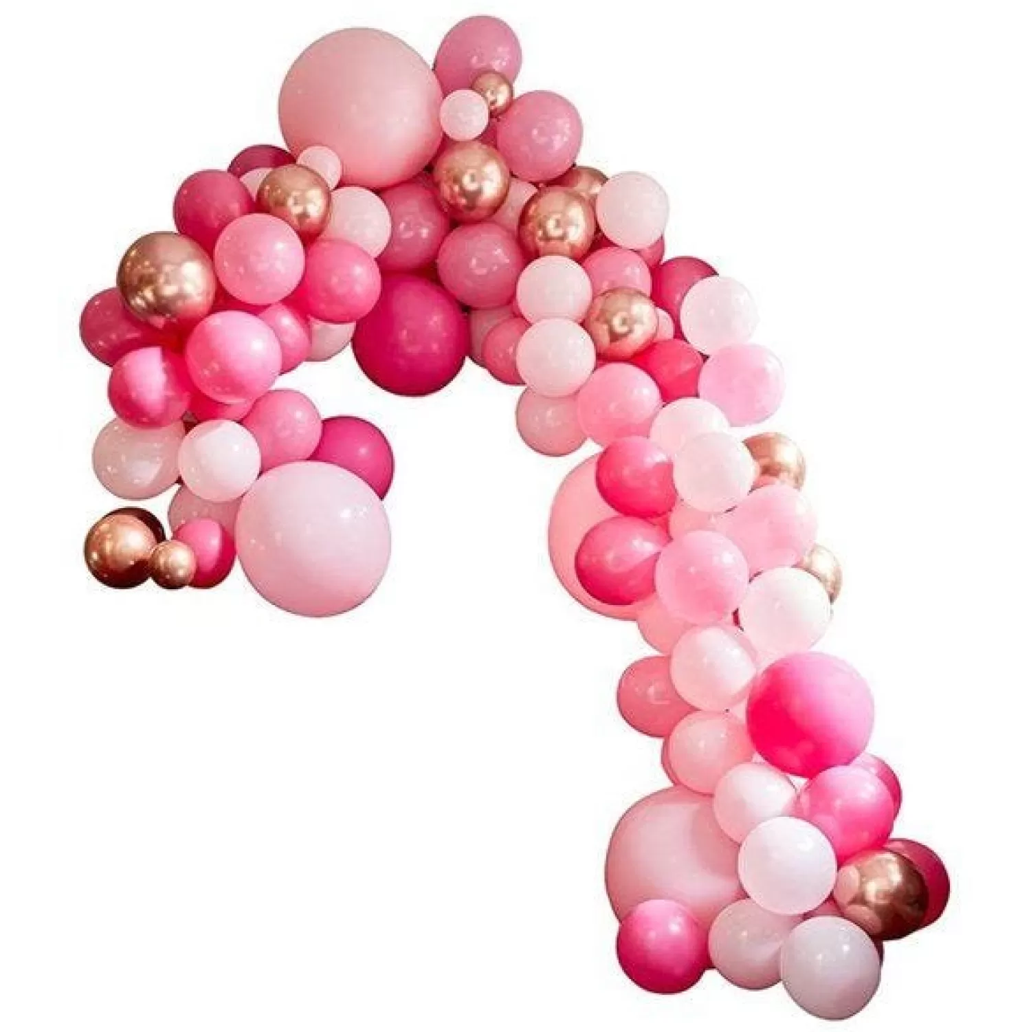 Store Party Delights Pink & Rose Gold Large Balloon Arch Diy Kit - 200 Balloons