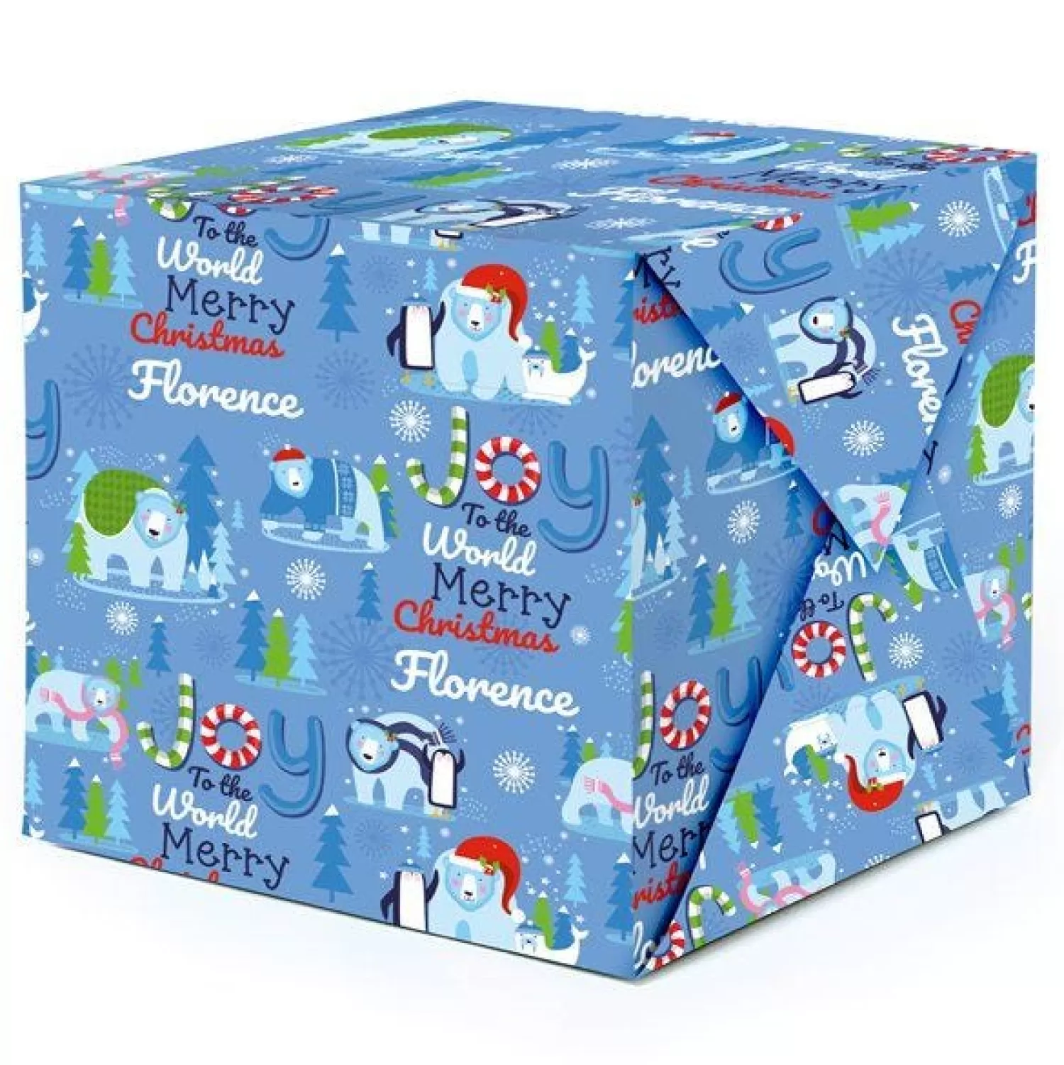 Polar Bear Christmas Personalised Wrapping Paper - 62 X 100Cm Sheet<Party Delights Fashion