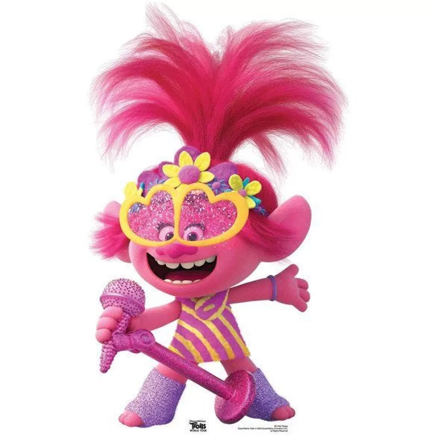 Cheap Party Delights Poppy Trolls World Tour Cardboard Cutout - 95Cm X 58Cm