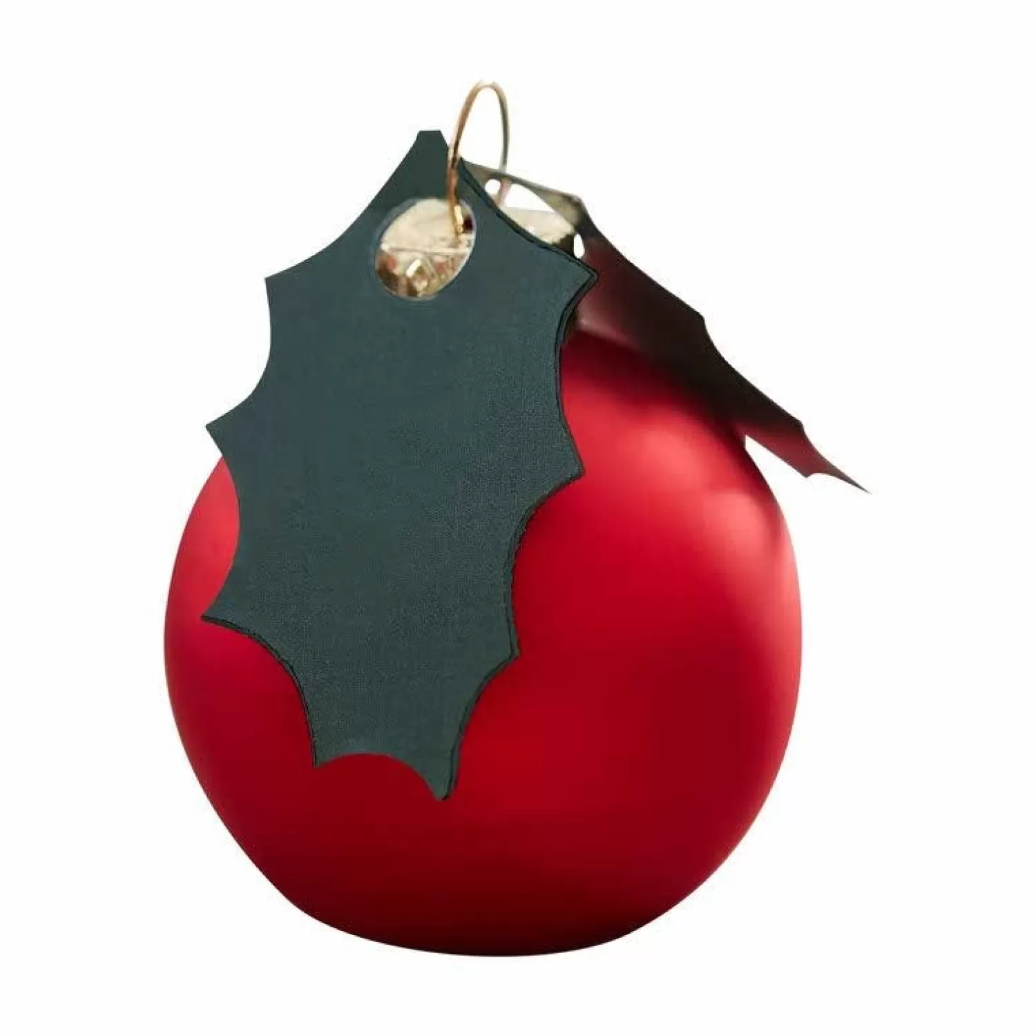 Red Berry Bauble Place Card Holders With Holly Leaf Tags - 4Cm (6Pk)<Party Delights New