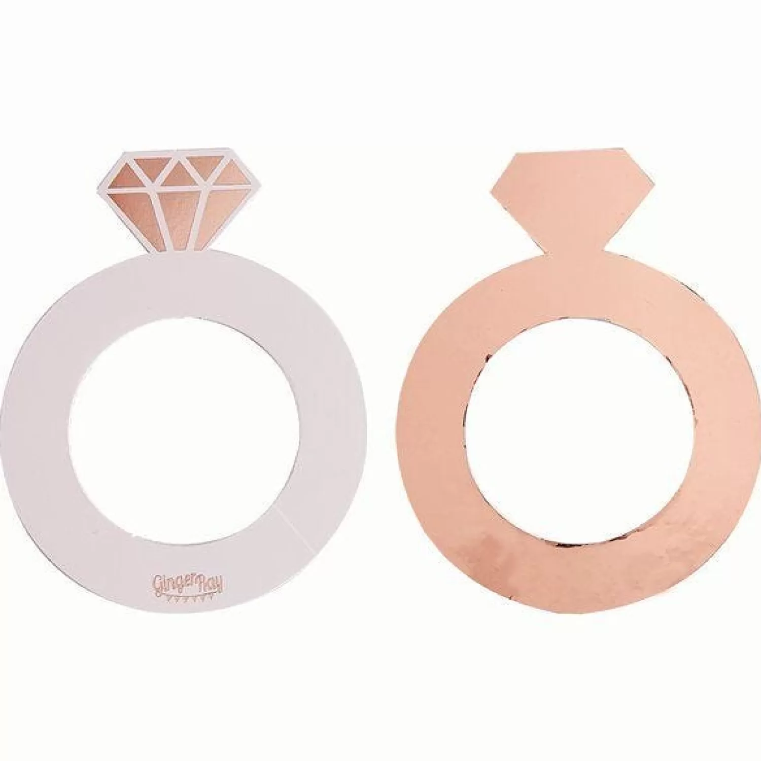 New Party Delights Ring Shaped Rose Gold Foil Drink Markers (10Pk)