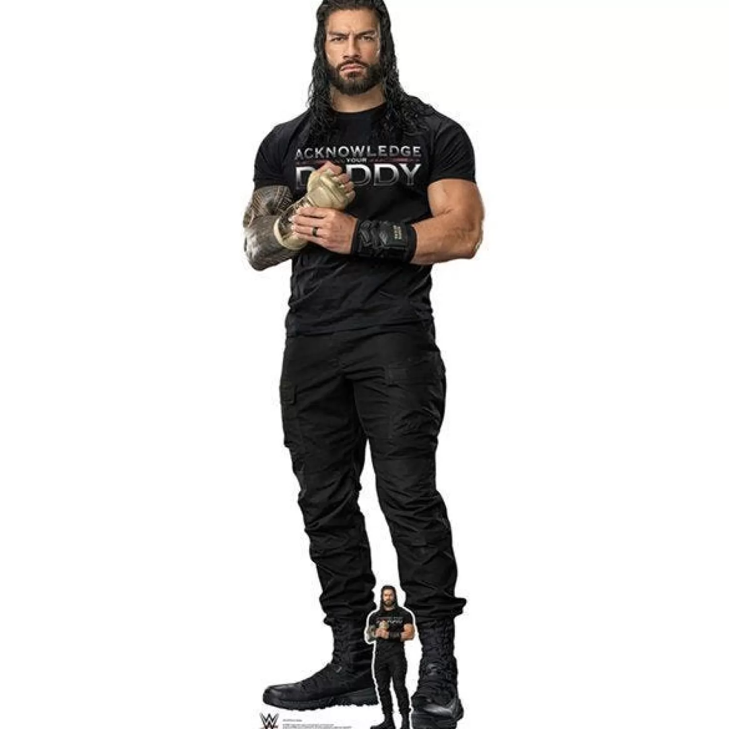 Clearance Party Delights Roman Reigns Black Outfit Wwe Cardboard Cutout - 175Cm X 68Cm