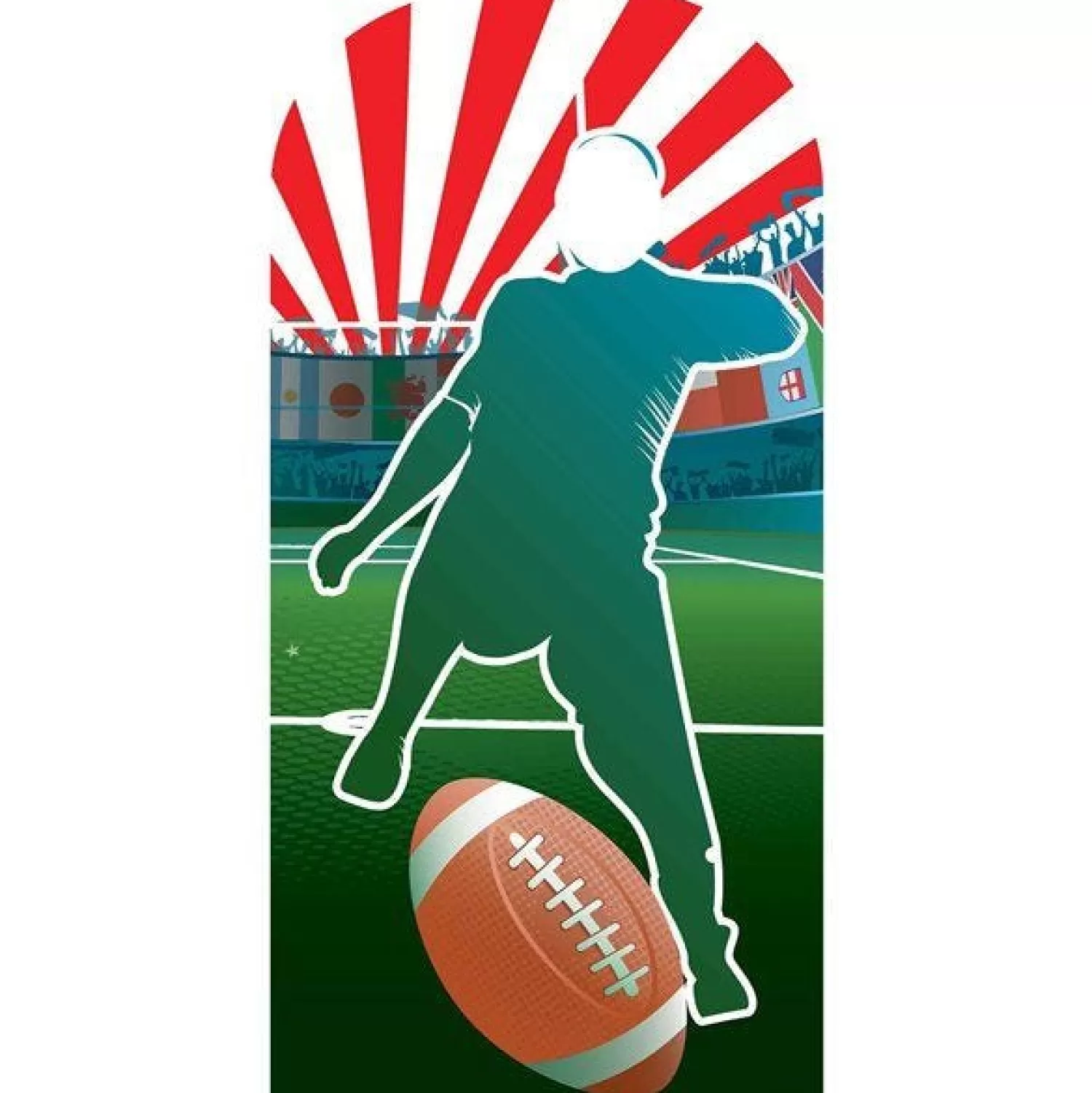 Best Party Delights Rugby World International Union Stand-In Cardboard Photo Prop - 185Cm X 90Cm