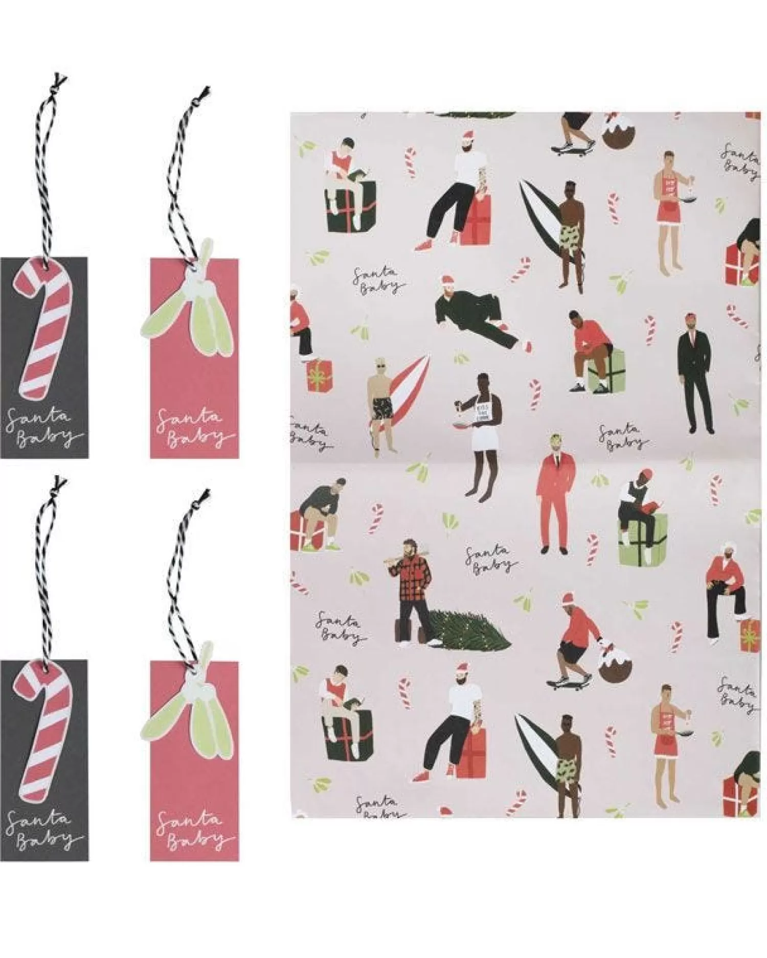 Santa Wrap & Tag Gift Wrap<Party Delights Discount