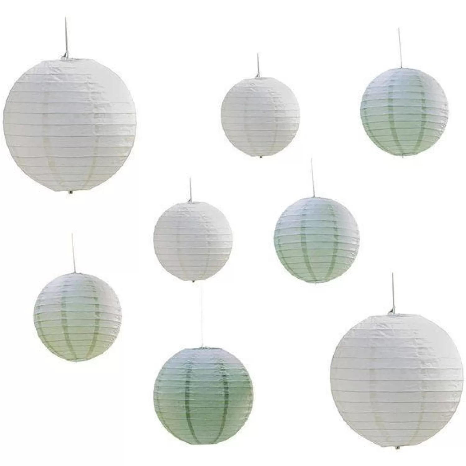 Best Party Delights Secret Garden White Paper Hanging Decorations (8Pk)