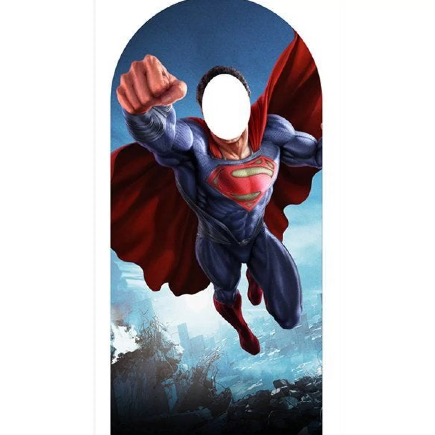 Cheap Party Delights Superman Man Of Steel Stand-In Cardboard Photo Prop - 185Cm X 100Cm