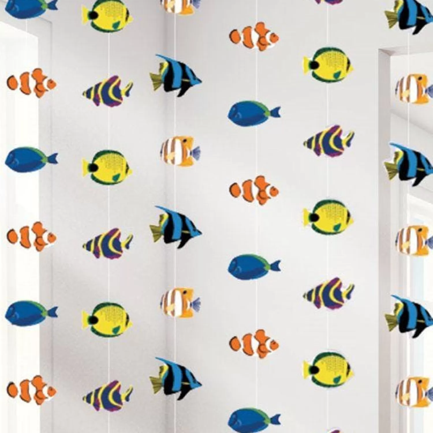 Online Party Delights Tropical Fish Hanging Strings Decoration - 2.1M (6Pk)